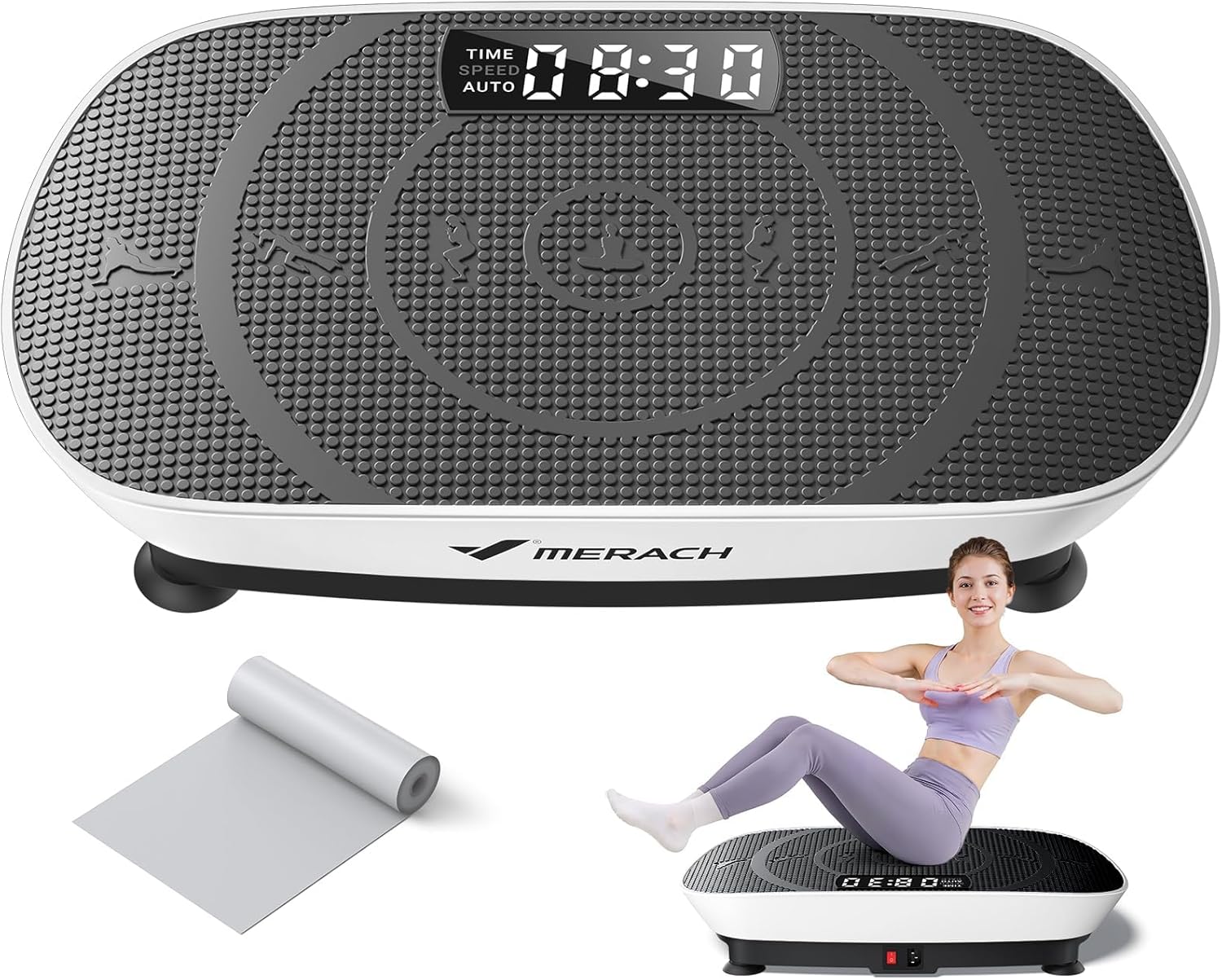 Whole Body Vibration Plate with Auto Modes, Non-Slip Vibrate Fitness Machine for Women & Men