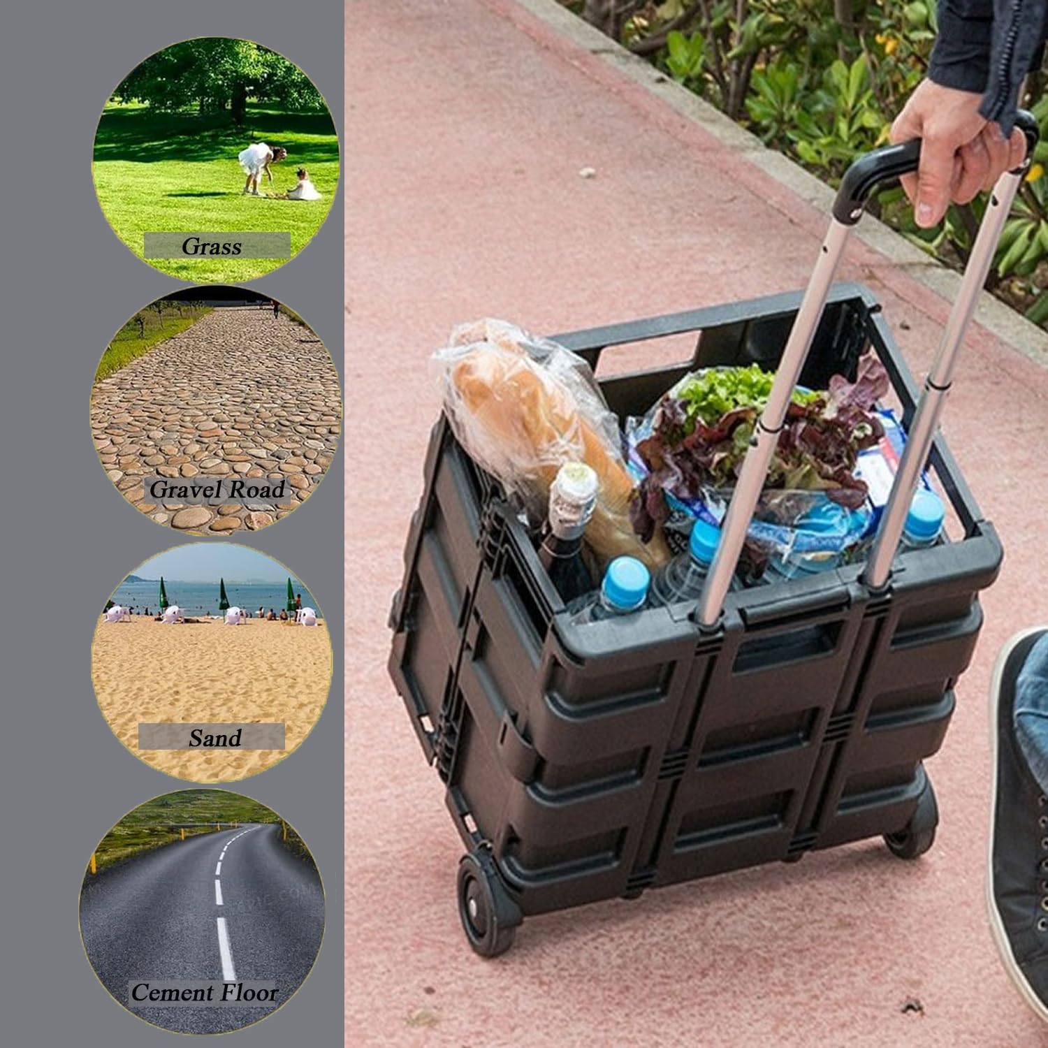 🎁 Father’s Day Gift: Portable Boot Cart & Folding Box (25kg Heavy-Duty)