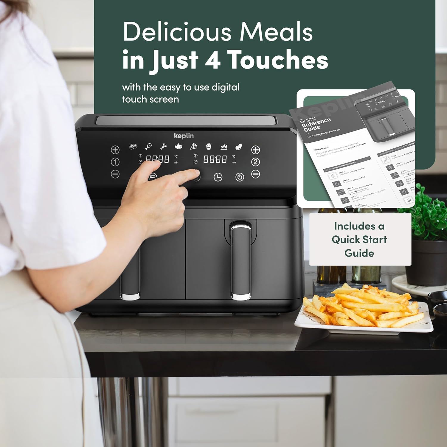 🎁 Father’s Day Gift:Premium 9L Dual Zone Air Fryer (2700W Eco-Friendly)