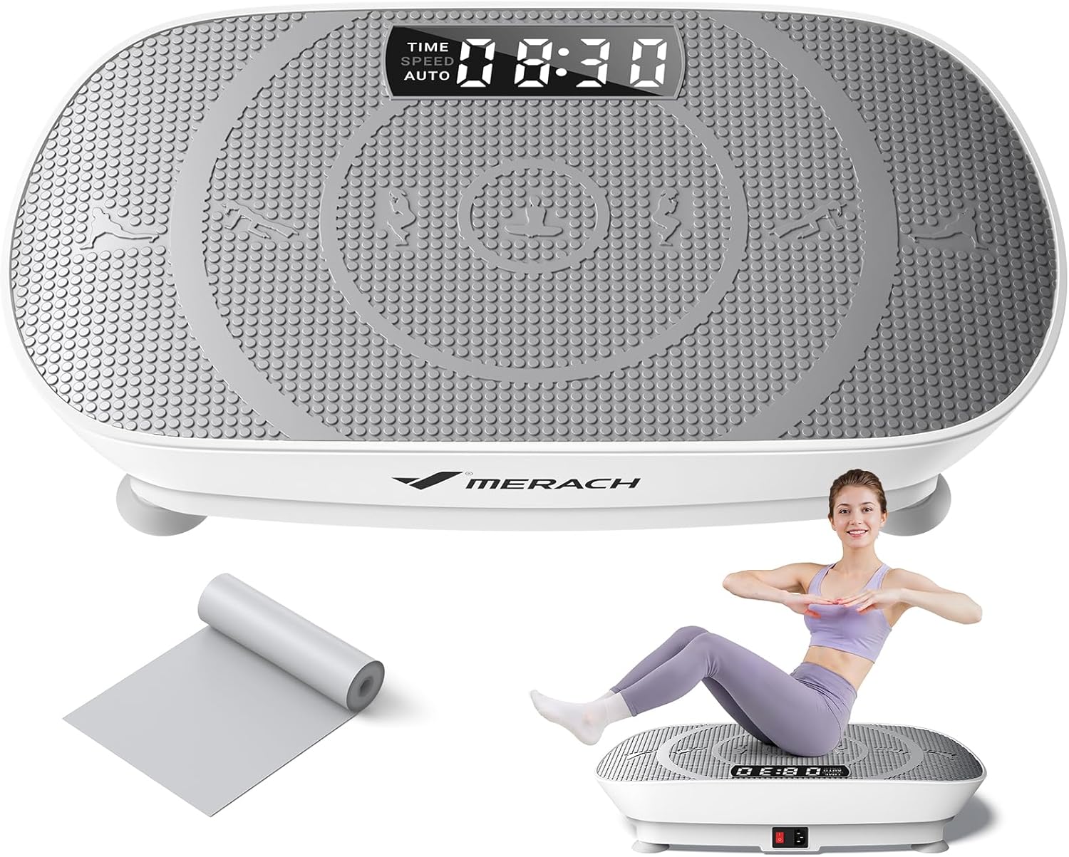 Whole Body Vibration Plate with Auto Modes, Non-Slip Vibrate Fitness Machine for Women & Men