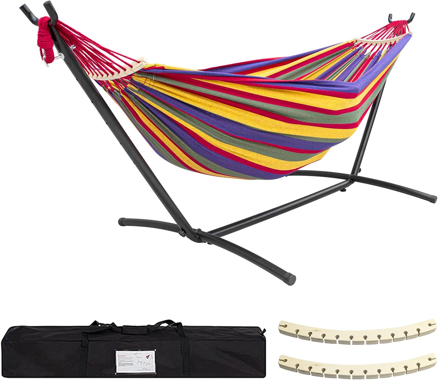 Double Brazilian Hammock with Steel Stand