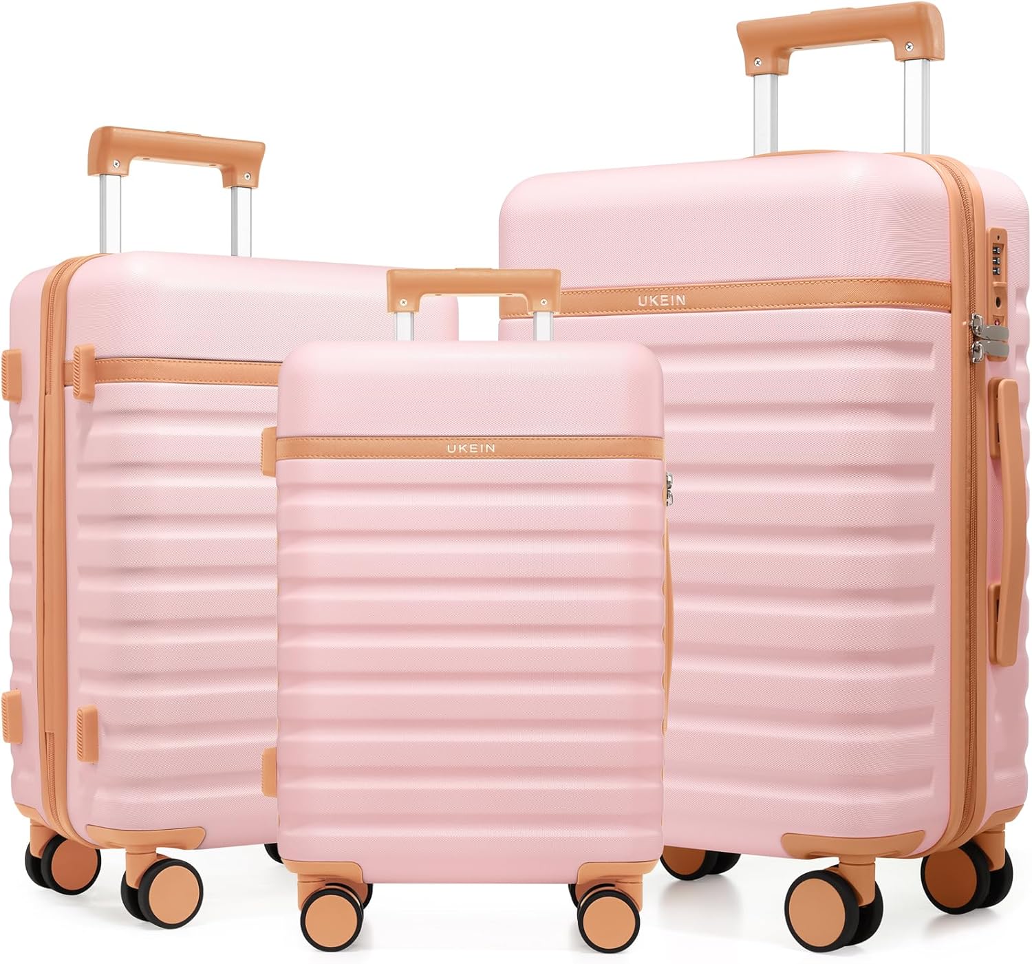 7-Piece Travel Luggage Set: Hardside Suitcases (20/24/28") & Backpack