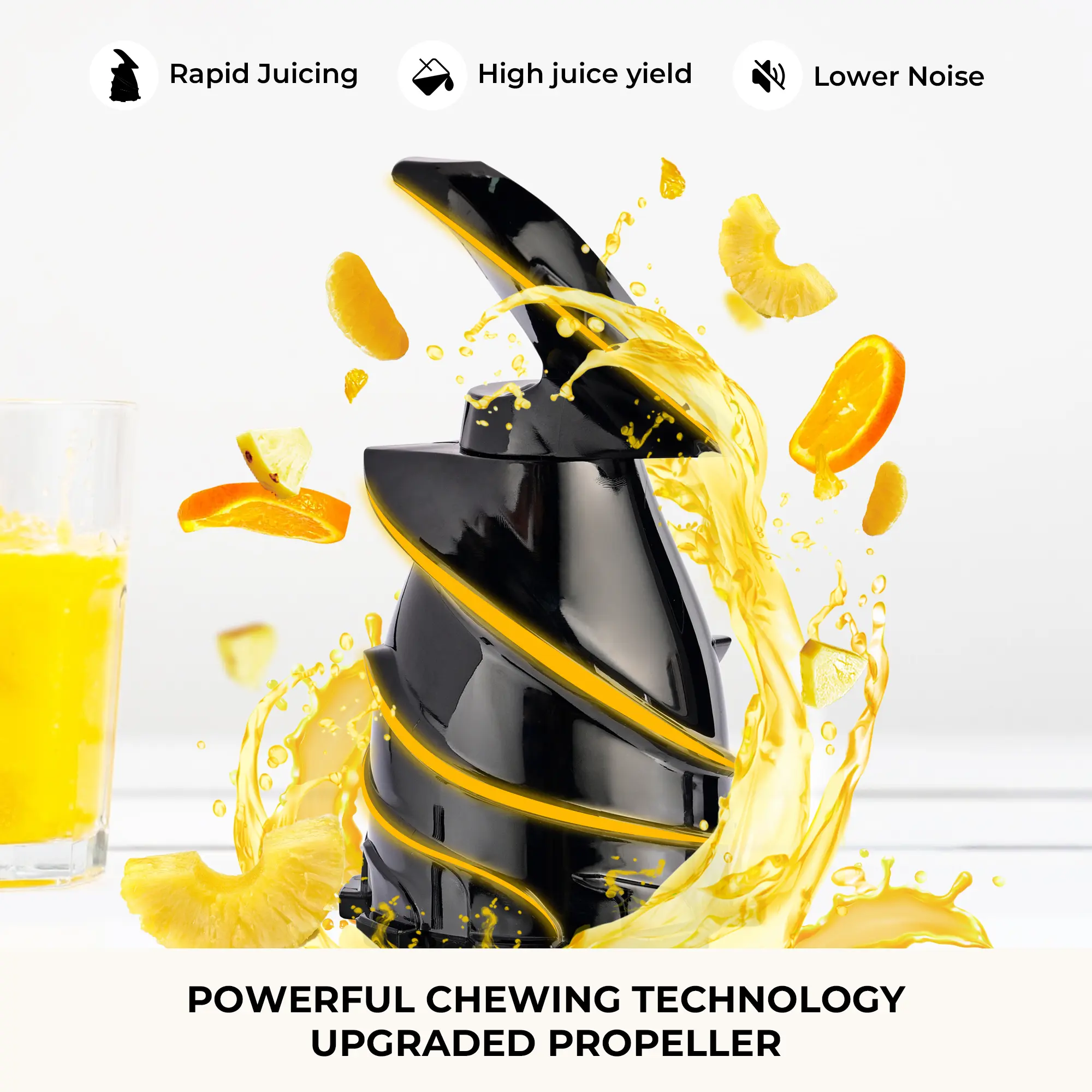 Cold Press Juicer - High Yield & Easy Clean
