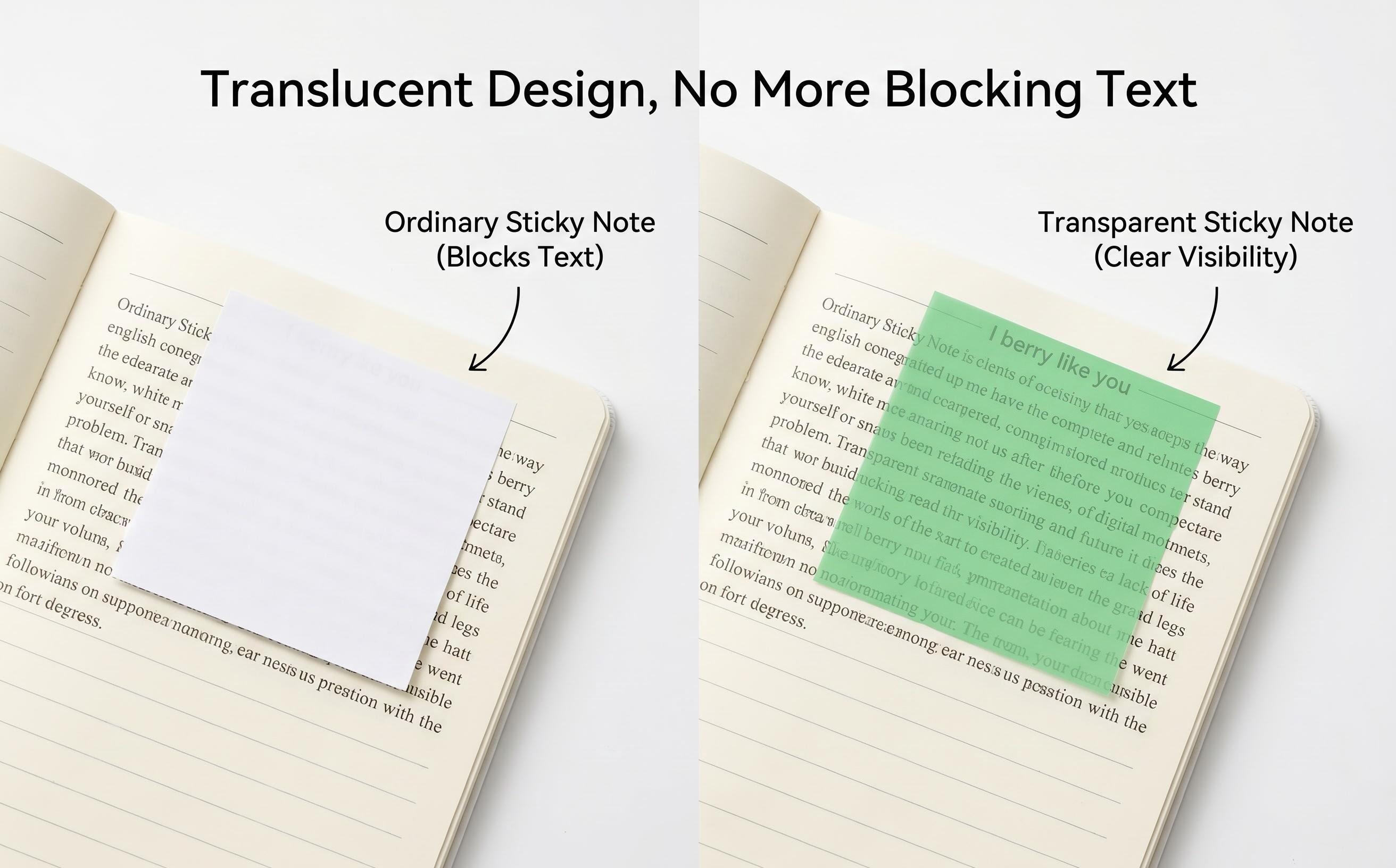 Transparent Pull-Out Sticky Notes (12 Boxes, 960 Sheets Total) - Office Stationery, Back to School Shopping Essentials, Desk Accessories, Fun Desk Supplies, Strong Adhesion, No Residue, 50 Reuses Per Sheet, 80 Sheets Per Pad