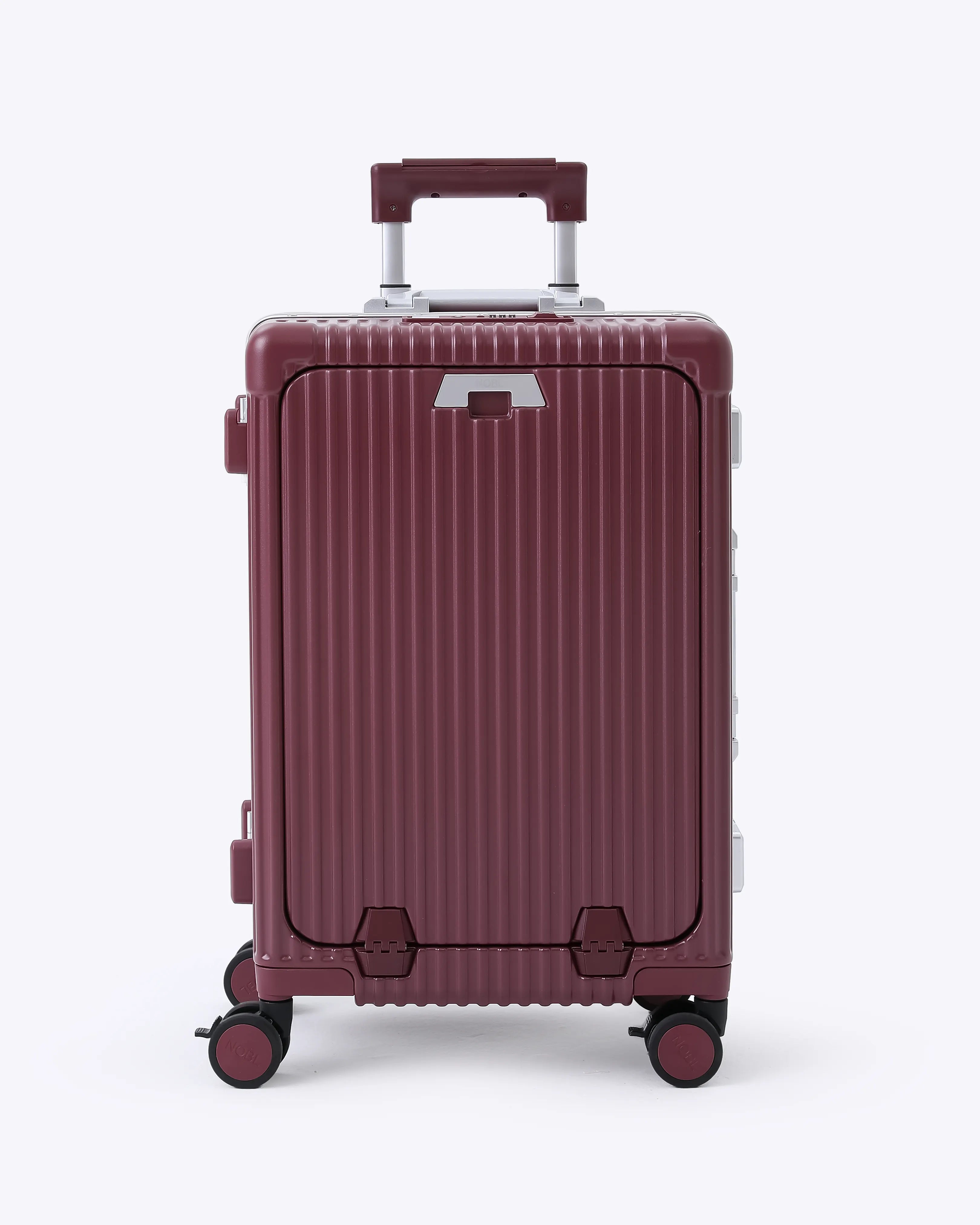All-in-One Smart Carry-On Suitcase with GPS Tracking, Front Laptop Pocket, USB Charger & Cup Holder