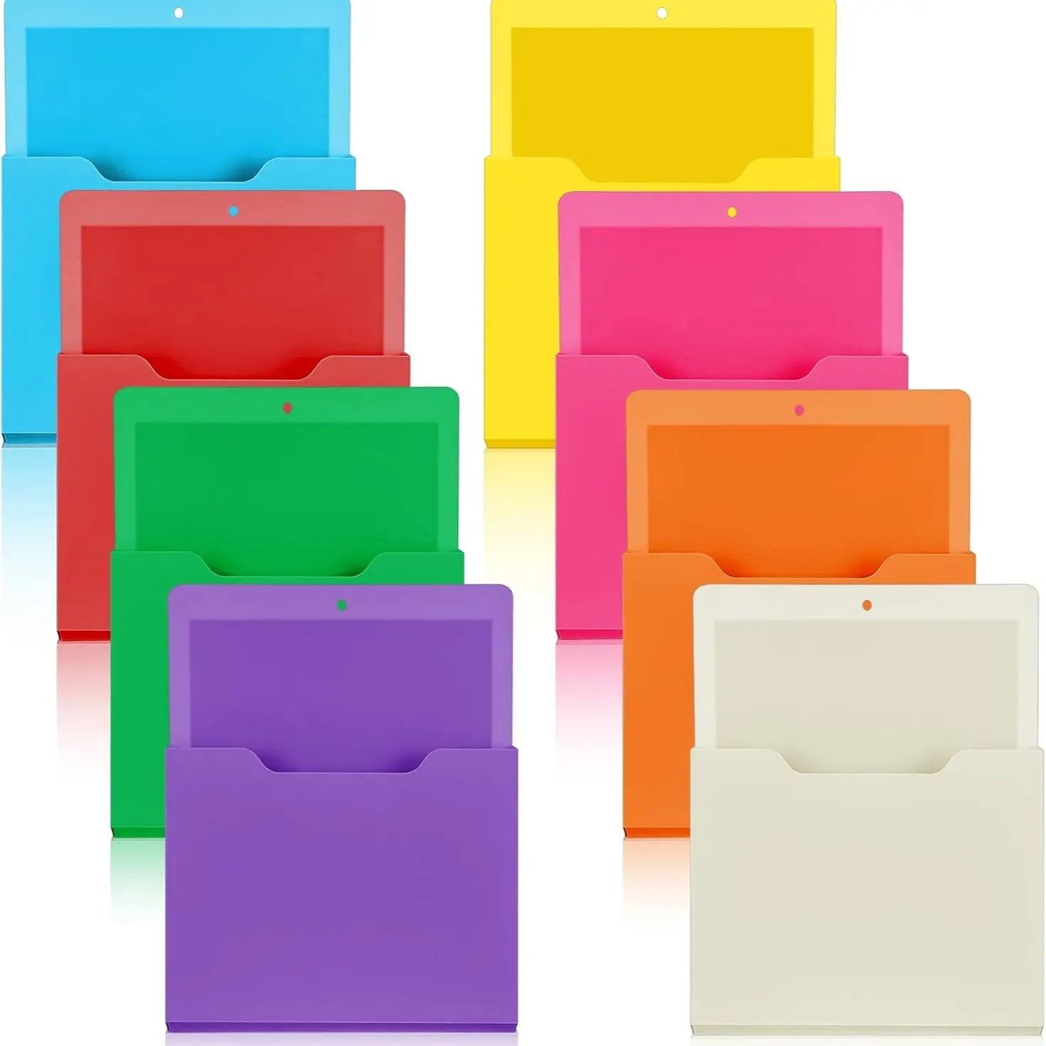 Magnetic Paper & Mail Holder - Wall Mounted Storage Pocket for Whiteboard, School & Office Supplies