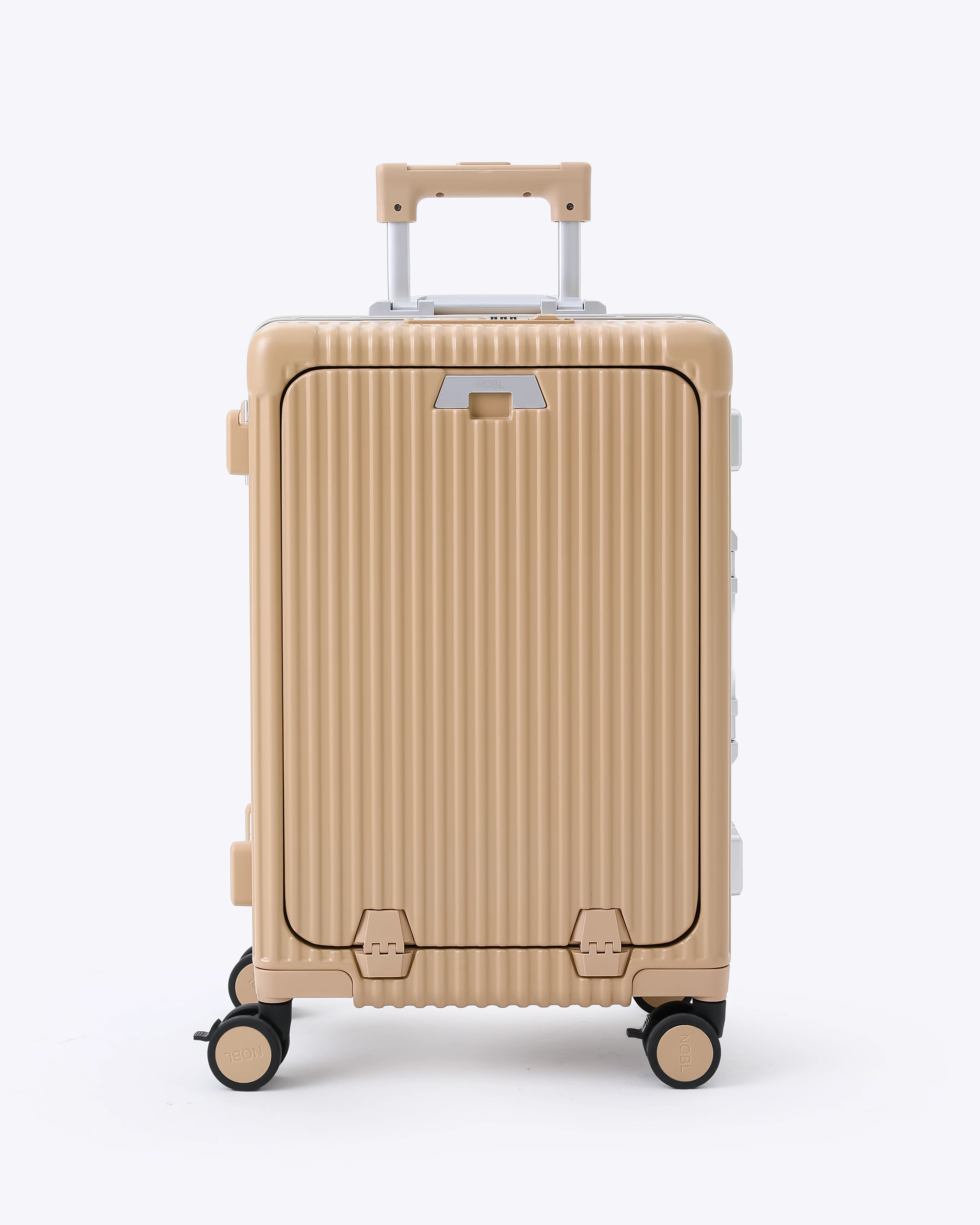All-in-One Smart Carry-On Suitcase with GPS Tracking, Front Laptop Pocket, USB Charger & Cup Holder