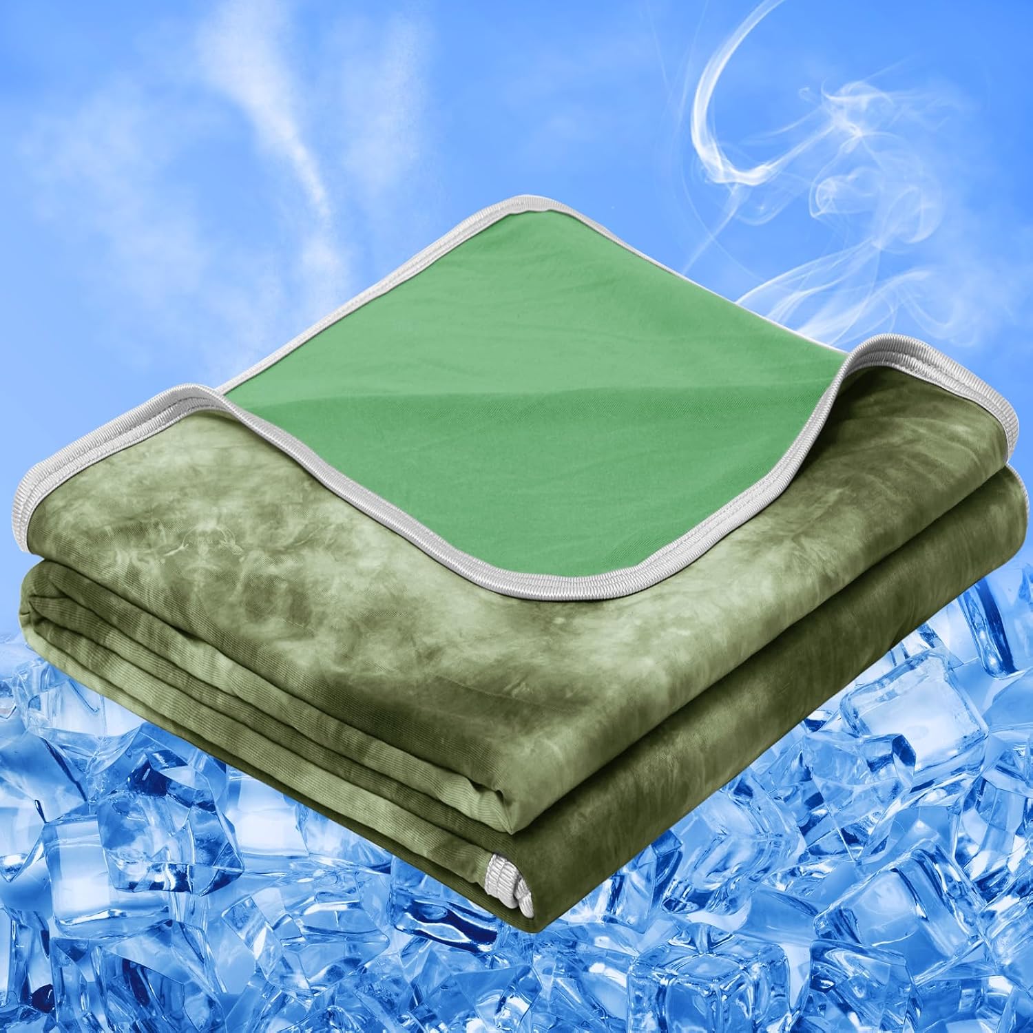 Cooling Summer Blanket Queen Size - Lightweight Breathable Cold Blanket for Hot Sleepers, Couch & Bed