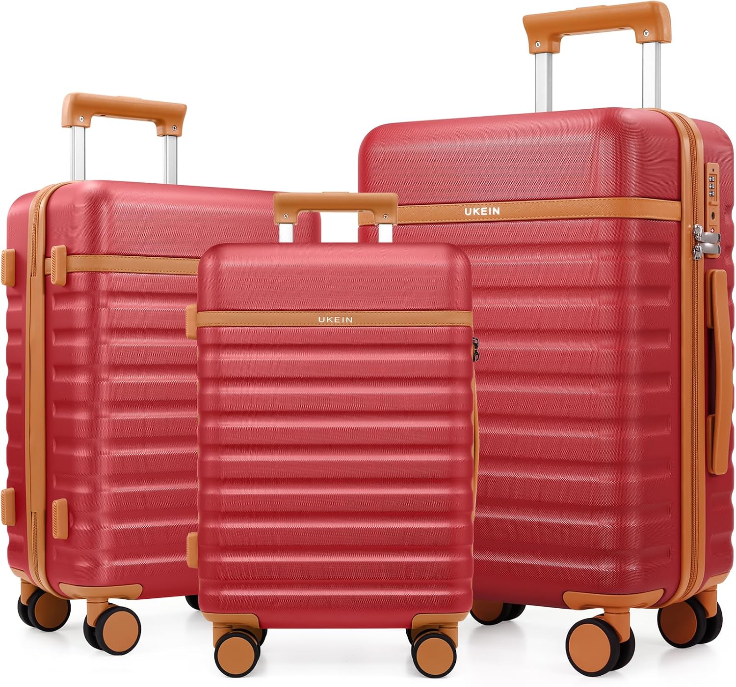 7-Piece Travel Luggage Set: Hardside Suitcases (20/24/28") & Backpack