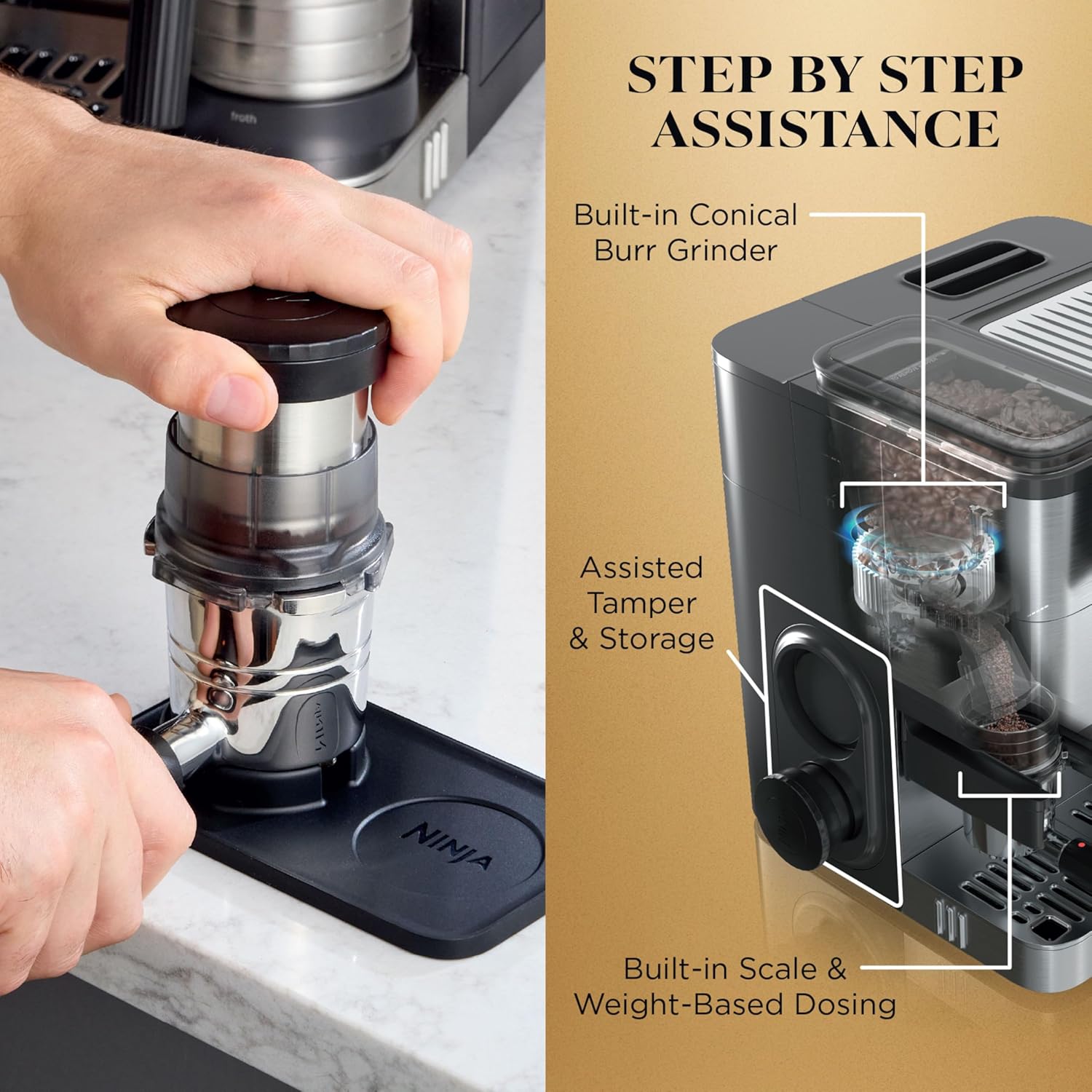 3-in-1 Espresso, Coffee & Cold Brew Machine with Grinder