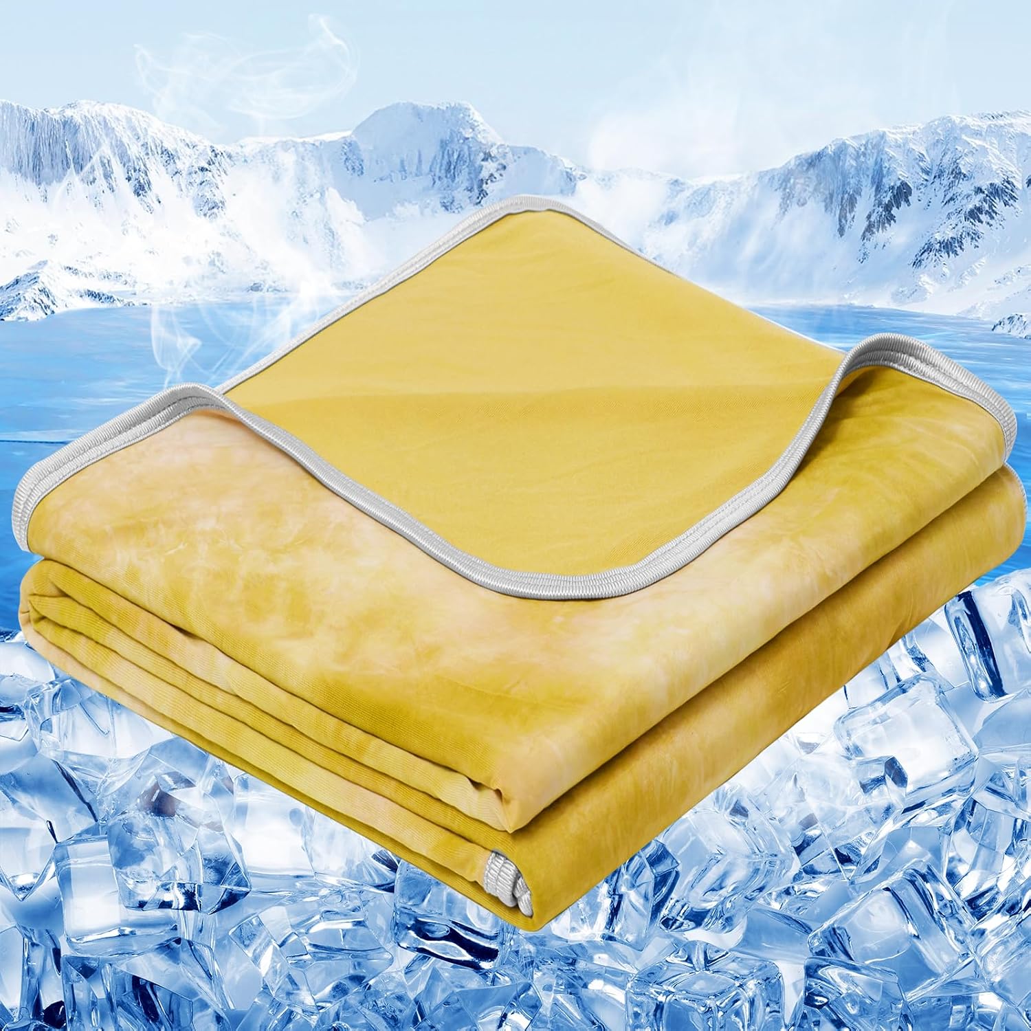 Cooling Summer Blanket Queen Size - Lightweight Breathable Cold Blanket for Hot Sleepers, Couch & Bed