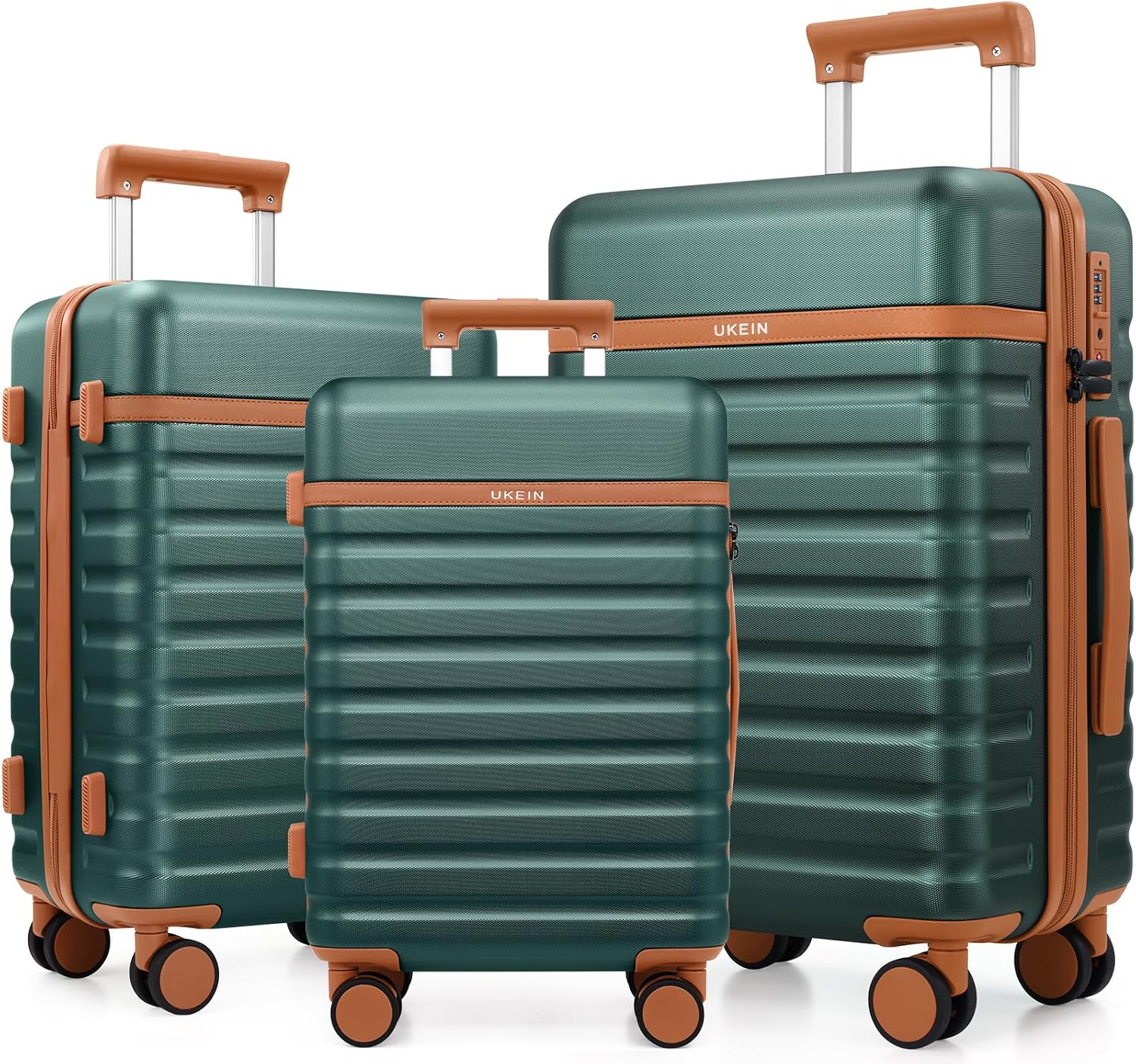 7-Piece Travel Luggage Set: Hardside Suitcases (20/24/28") & Backpack
