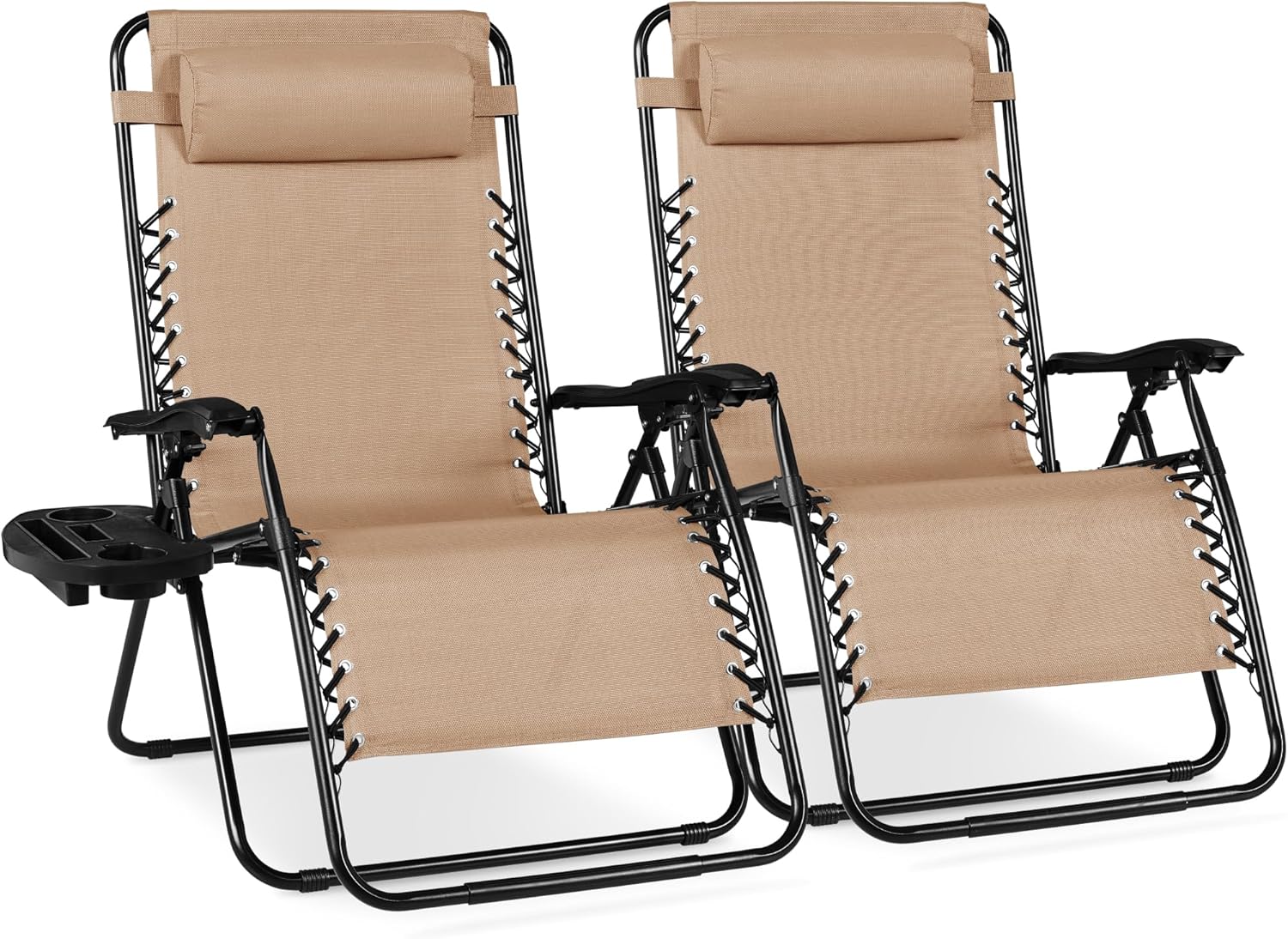 🎁 Father’s Day Gift:Foldable Outdoor Recliners with Cup Holder