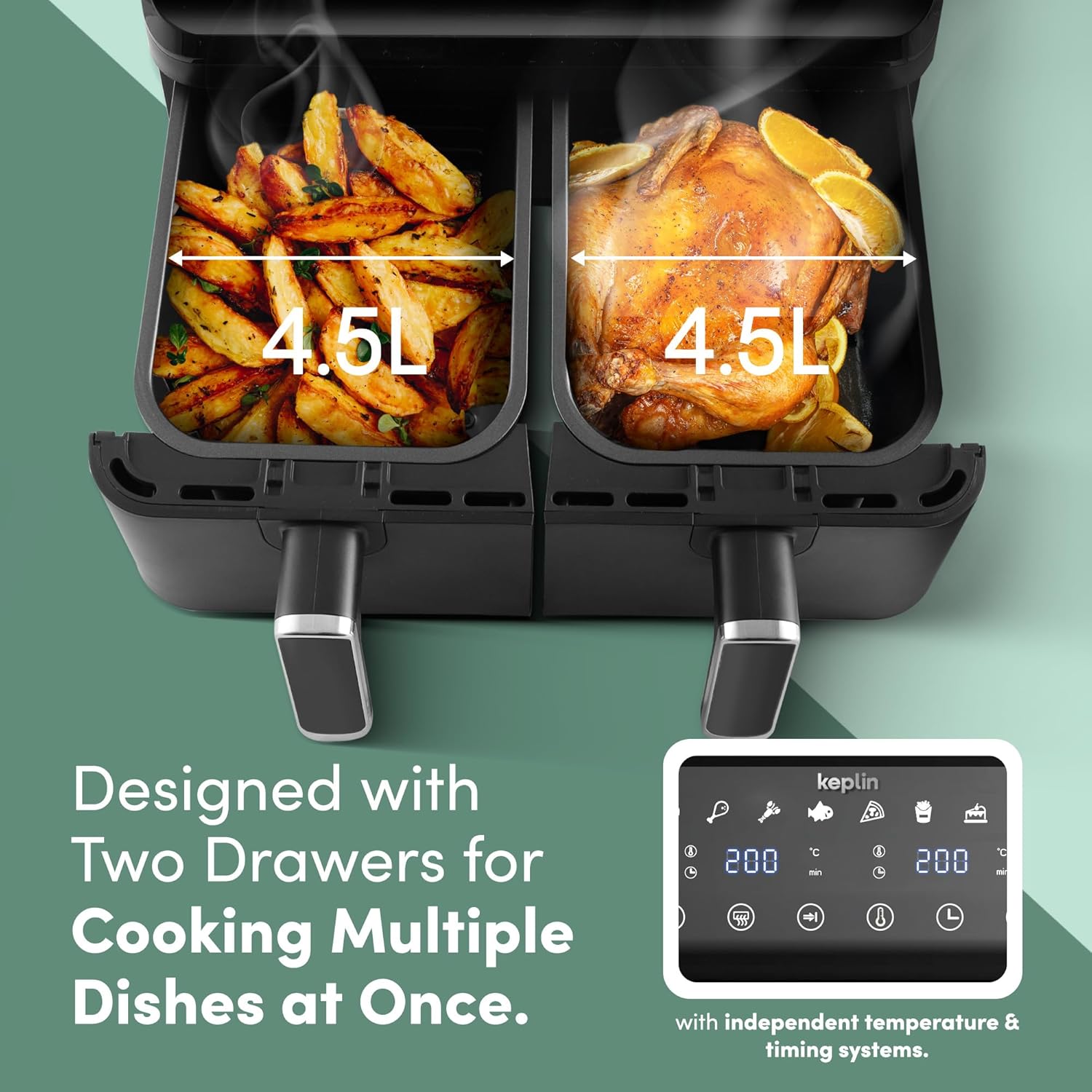 🎁 Father’s Day Gift:Premium 9L Dual Zone Air Fryer (2700W Eco-Friendly)