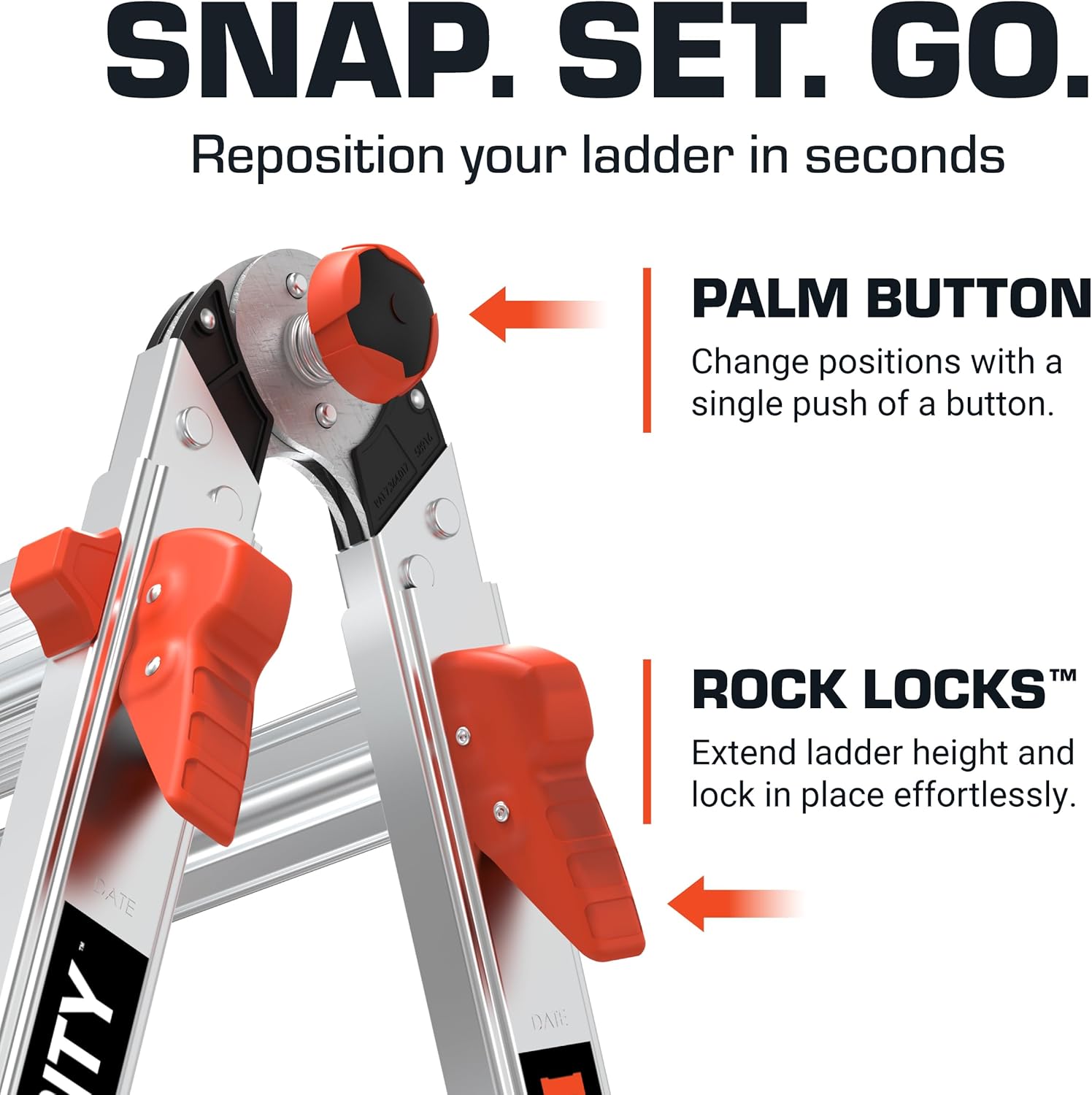 Clearance Sale: 26-foot multi-purpose ladder with wheels