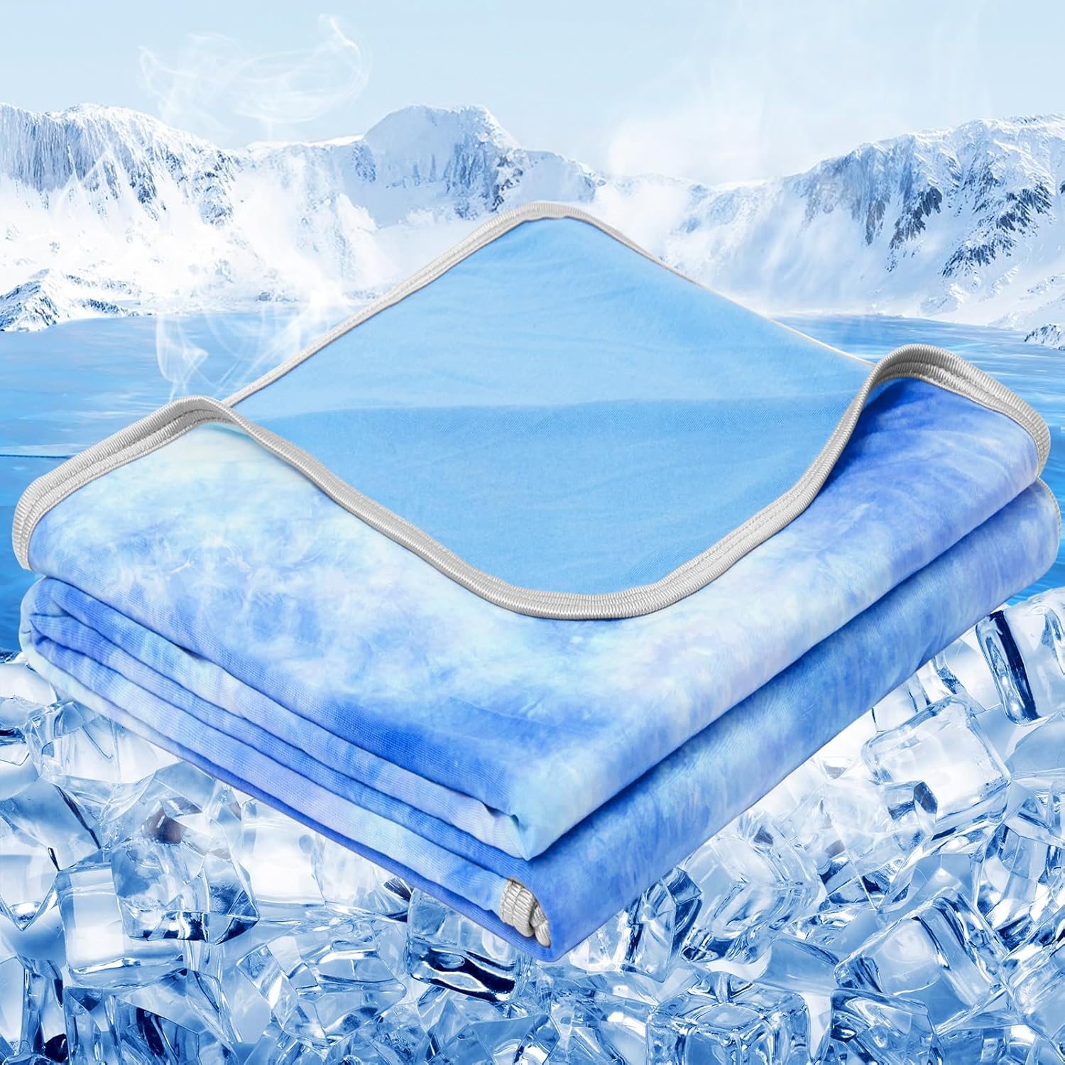 Cooling Summer Blanket Queen Size - Lightweight Breathable Cold Blanket for Hot Sleepers, Couch & Bed