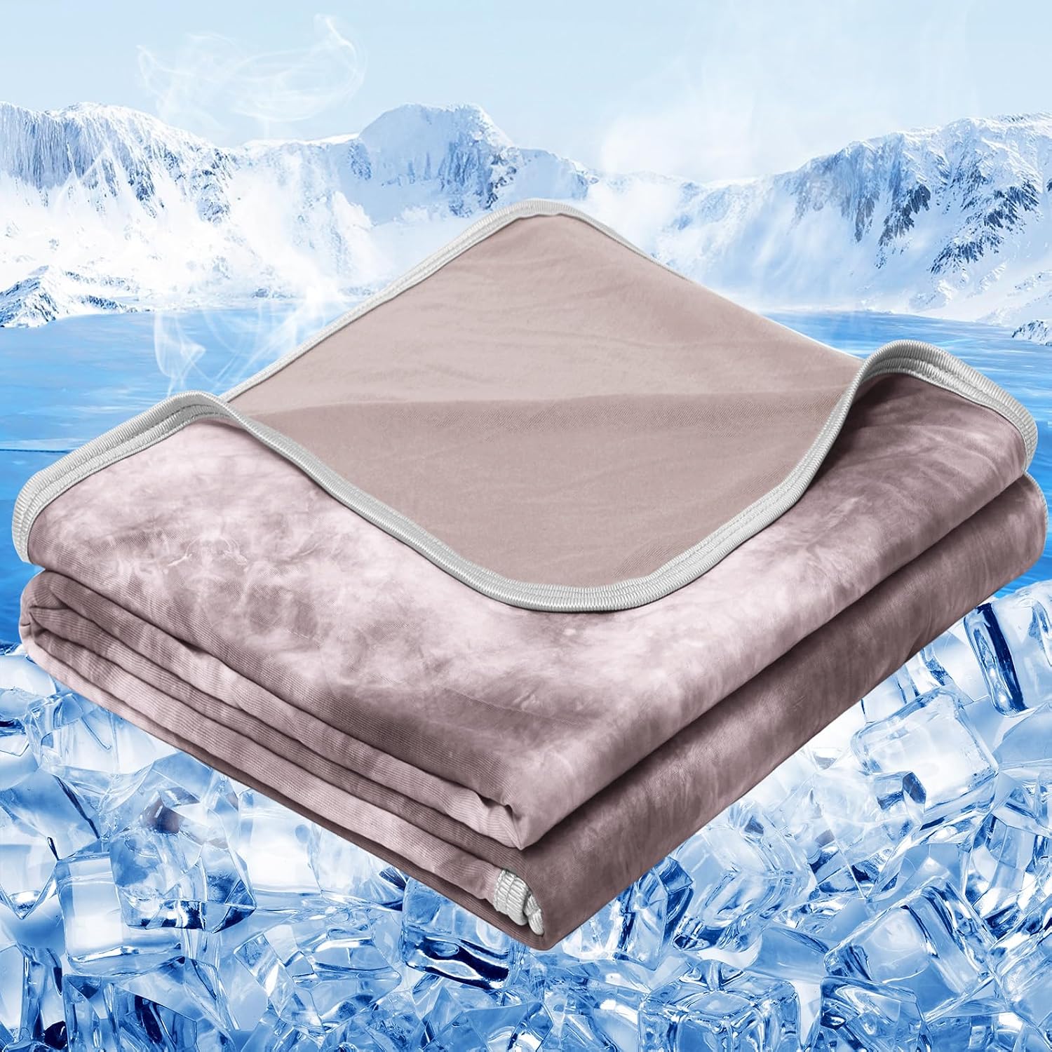 Cooling Summer Blanket Queen Size - Lightweight Breathable Cold Blanket for Hot Sleepers, Couch & Bed