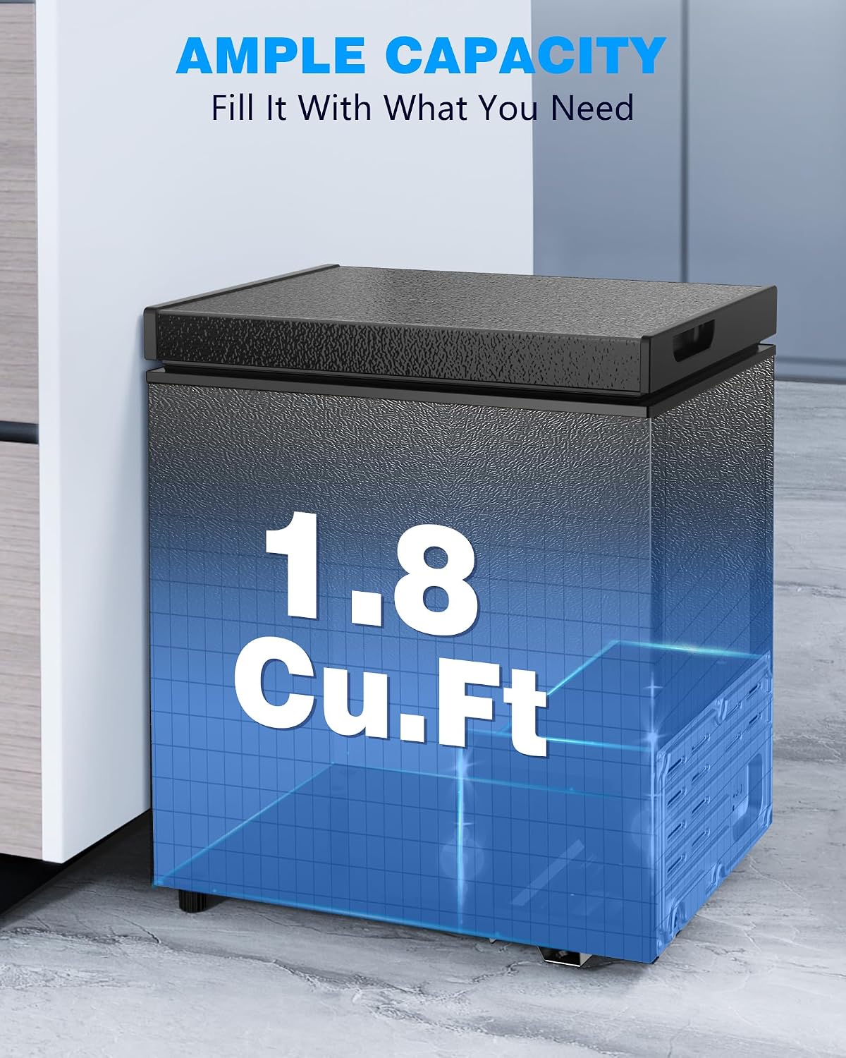 1.8 Cu.Ft Deep Freezer for Home & Apartment