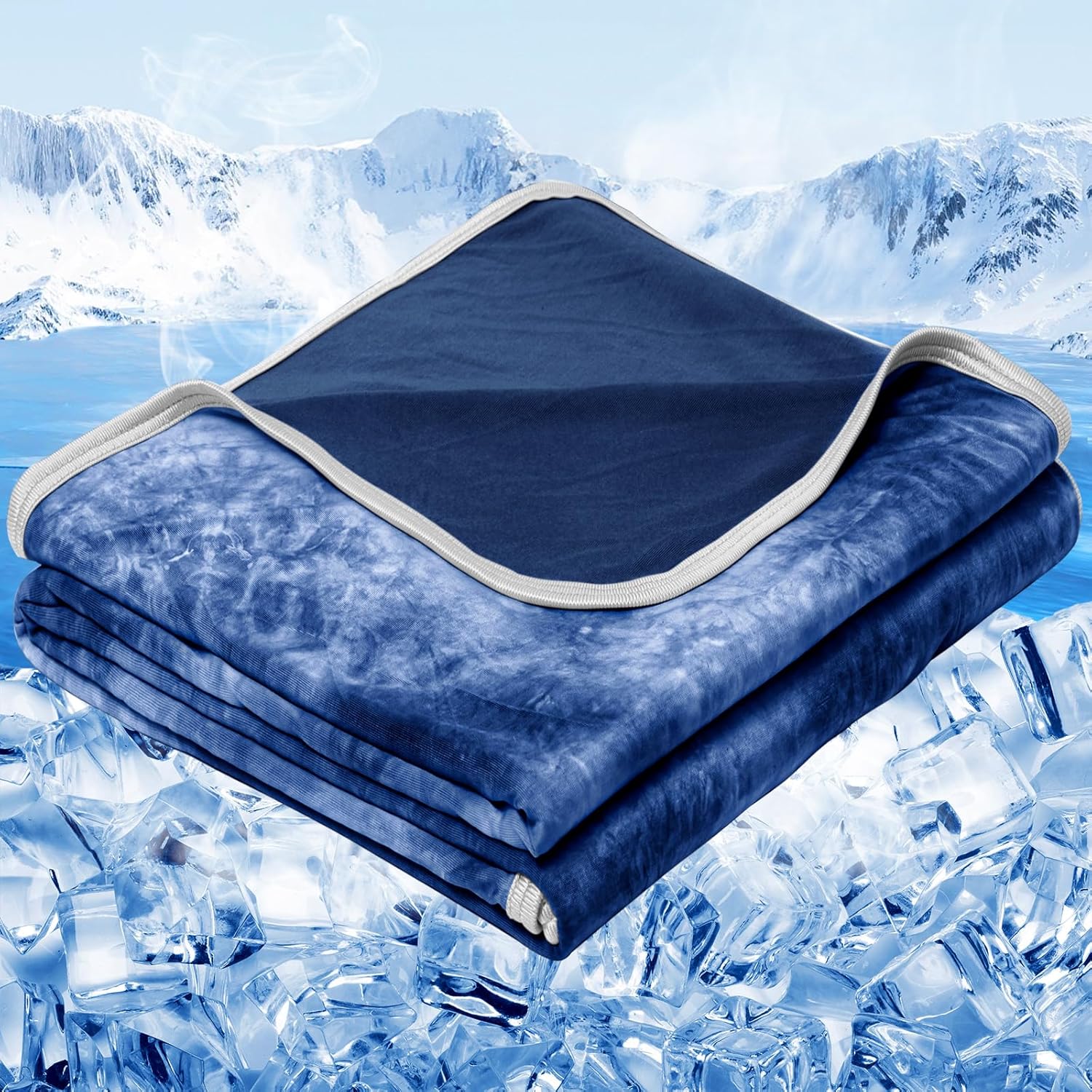 Cooling Summer Blanket Queen Size - Lightweight Breathable Cold Blanket for Hot Sleepers, Couch & Bed