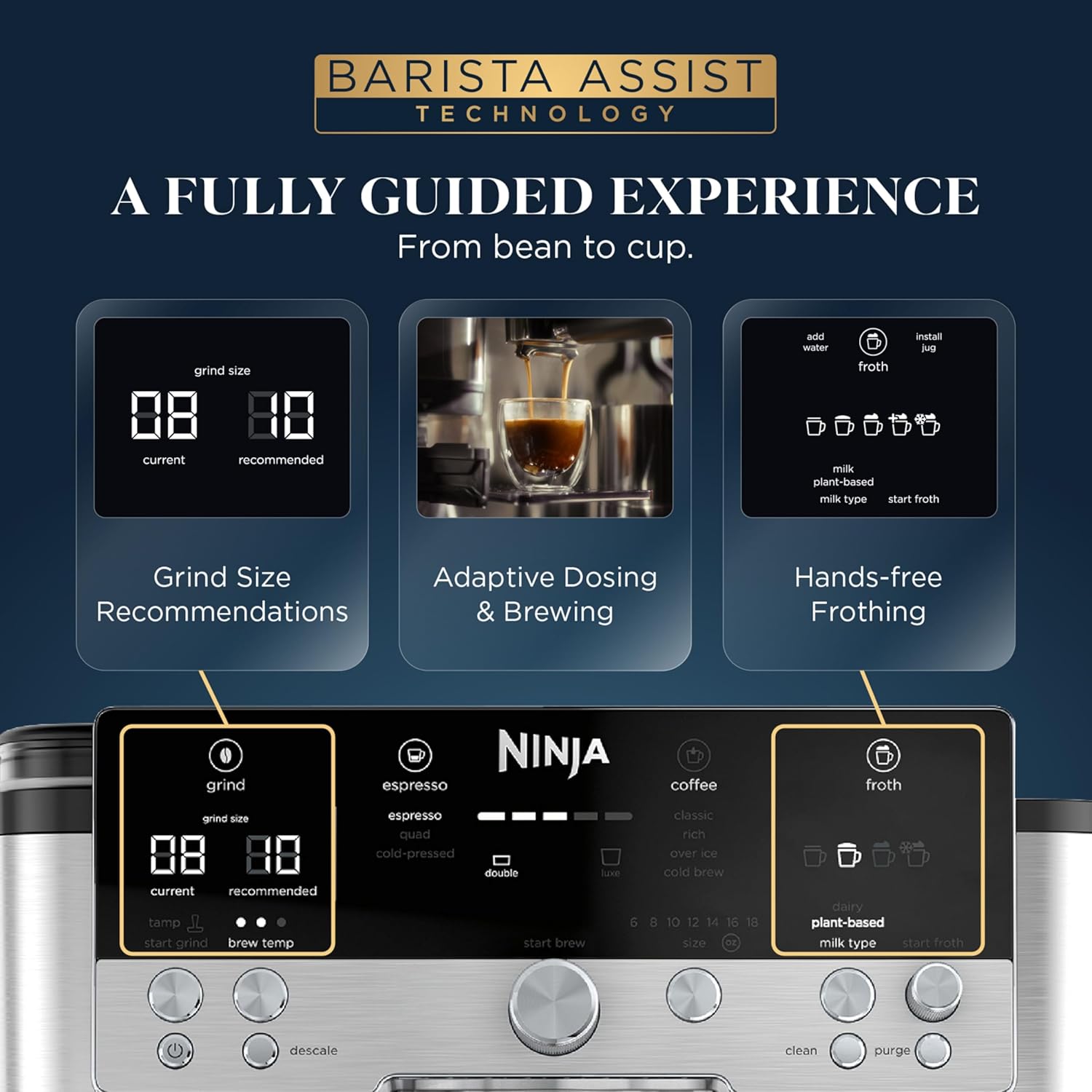 3-in-1 Espresso, Coffee & Cold Brew Machine with Grinder