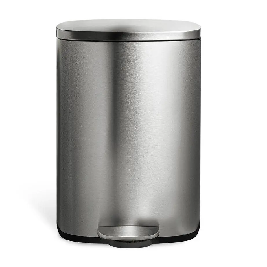 13-Gallon Stainless Steel Step-on Trash Can