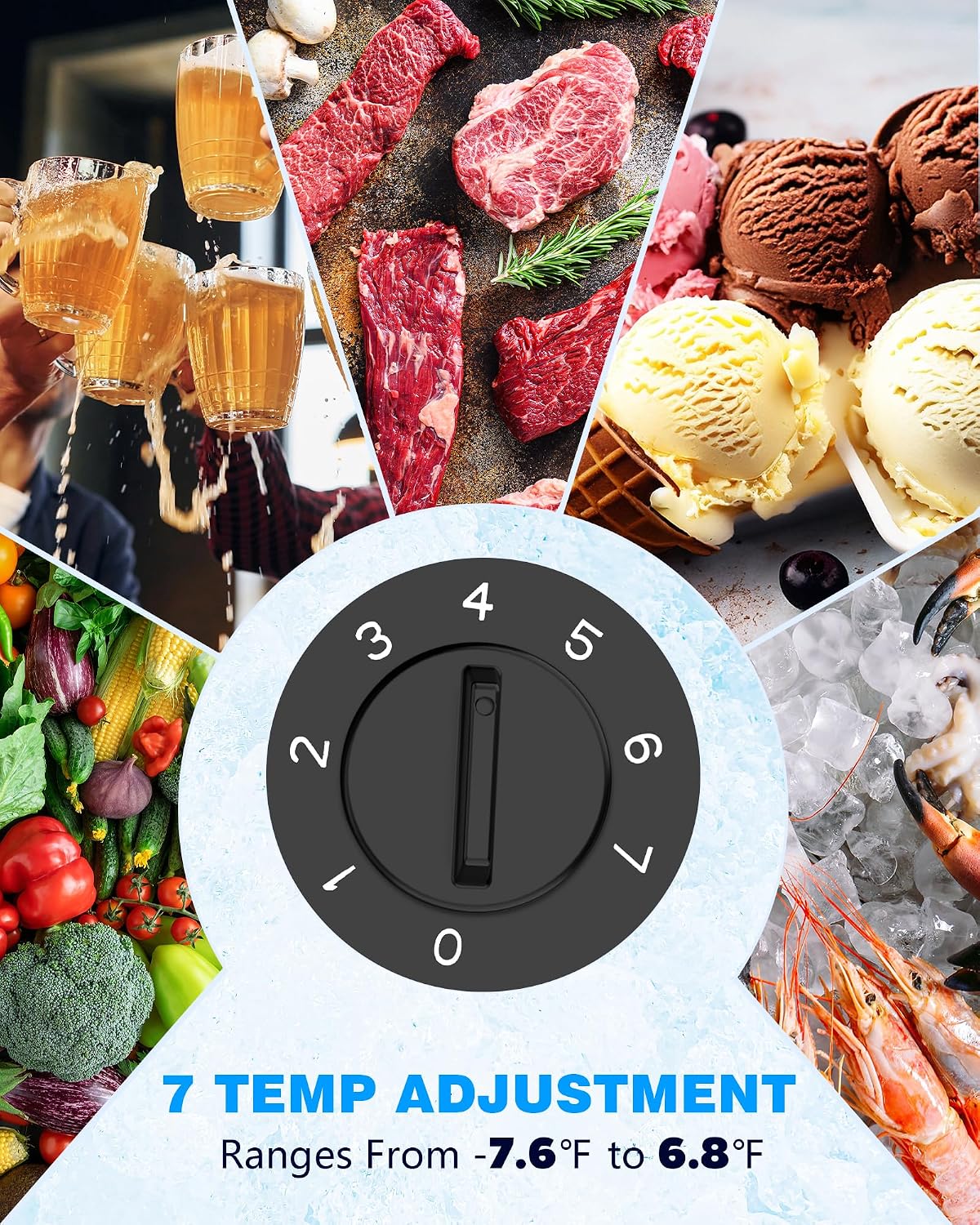 1.8 Cu.Ft Deep Freezer for Home & Apartment