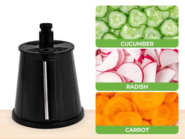 SUSTEAS Vegetable Food Chopper with 6 Design Blades, Powerful Suction Cup Base, 1 Blade Storage Rack & Rotating Cheese Gyro Cutter Kitchen Utensils New Beige summerwins,campingessentials,campinggear,home essentials