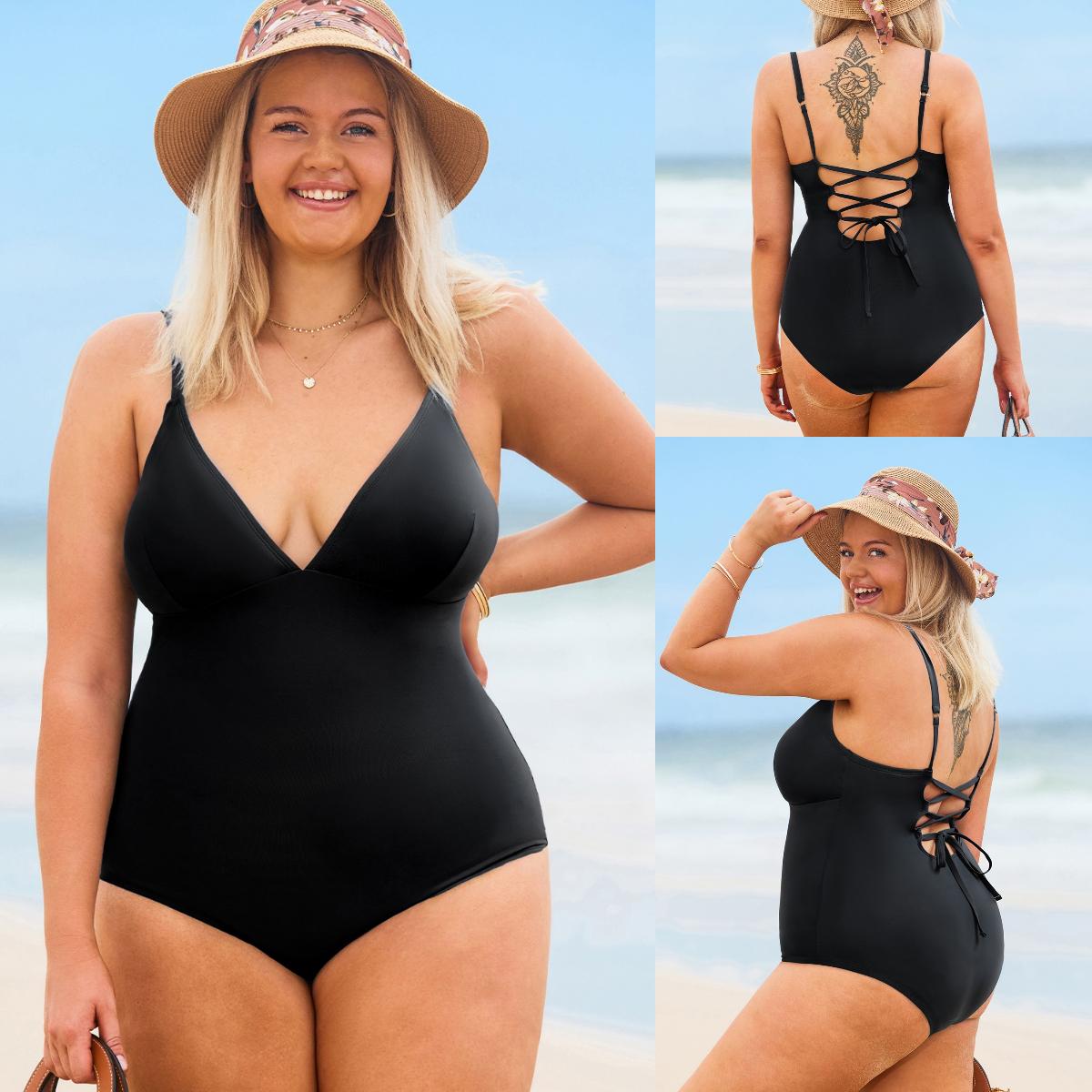 CUPSHE Plunging V-Neck One-Piece Swimsuit: Tummy Control Bathing Suit