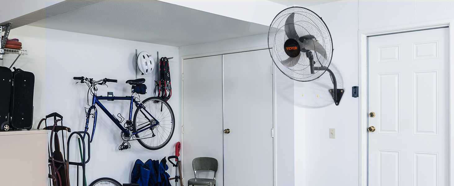wall mount oscillating fan