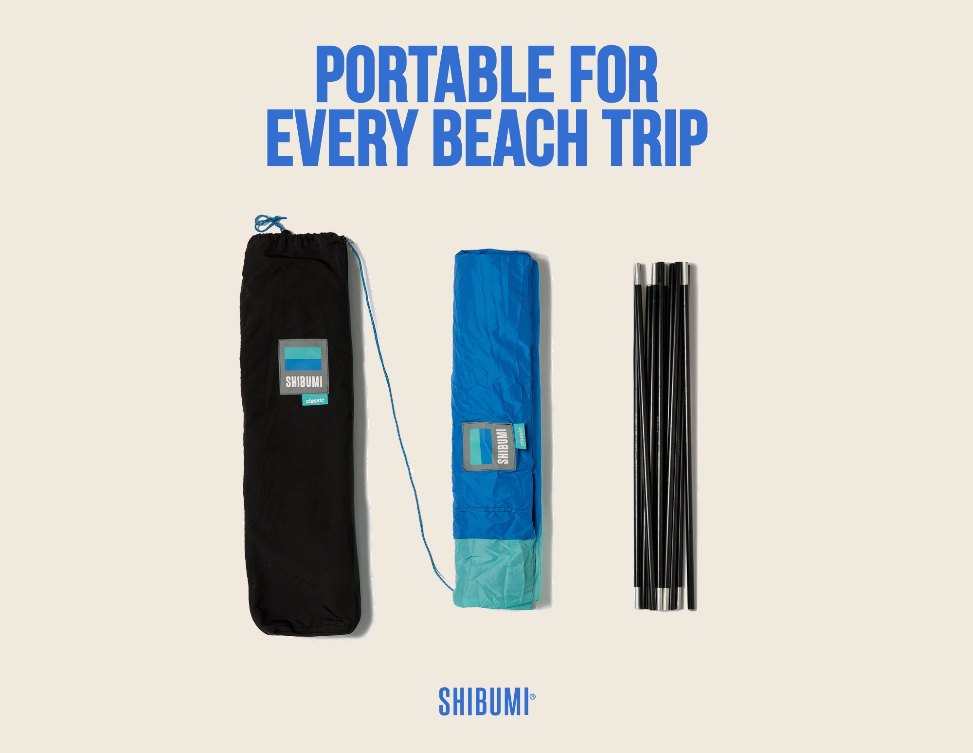 Wind-Assisted Beach Shade Canopy - Lightweight Portable Sun Shelter for Beach, Camping & Park