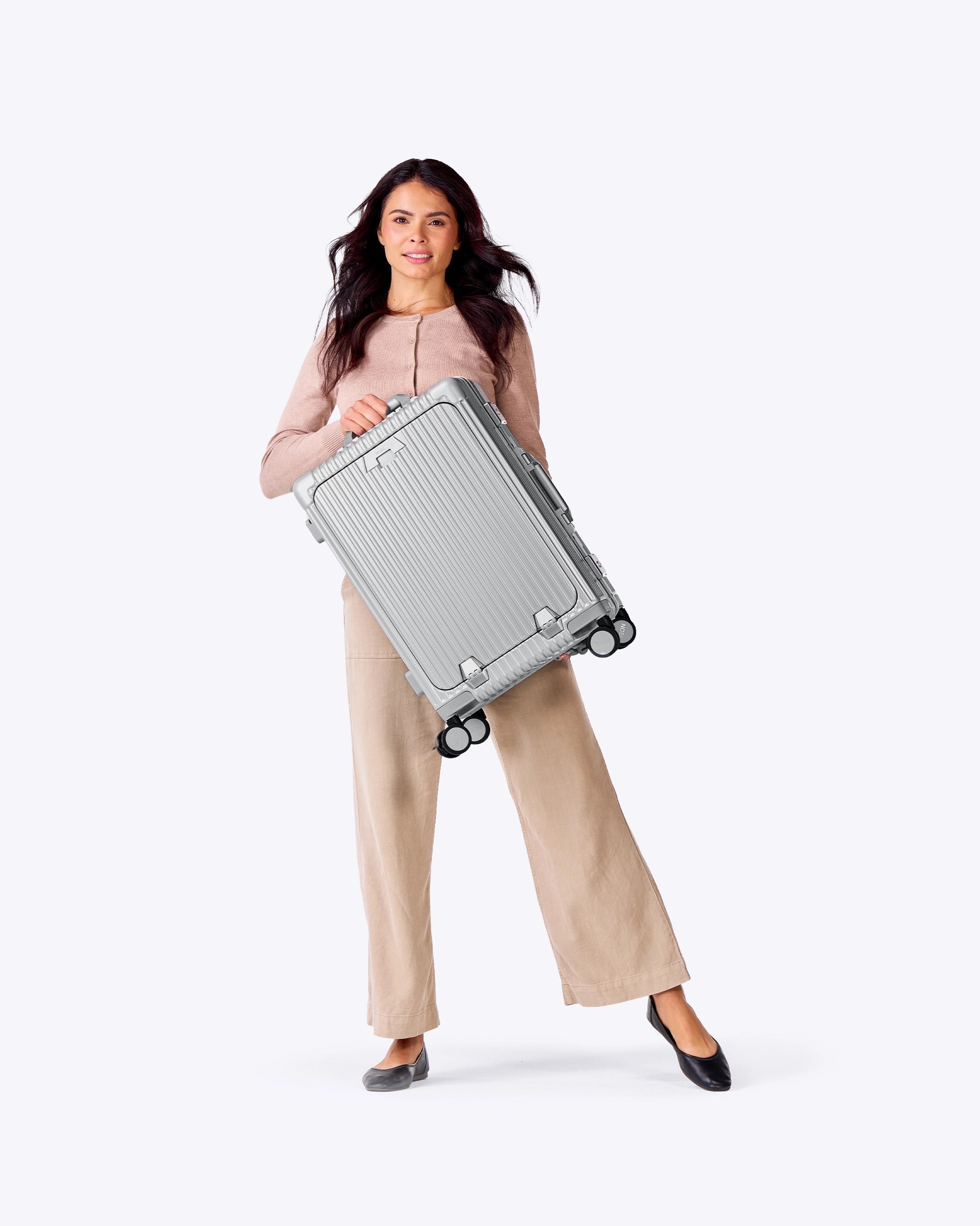 All-in-One Smart Carry-On Suitcase with GPS Tracking, Front Laptop Pocket, USB Charger & Cup Holder
