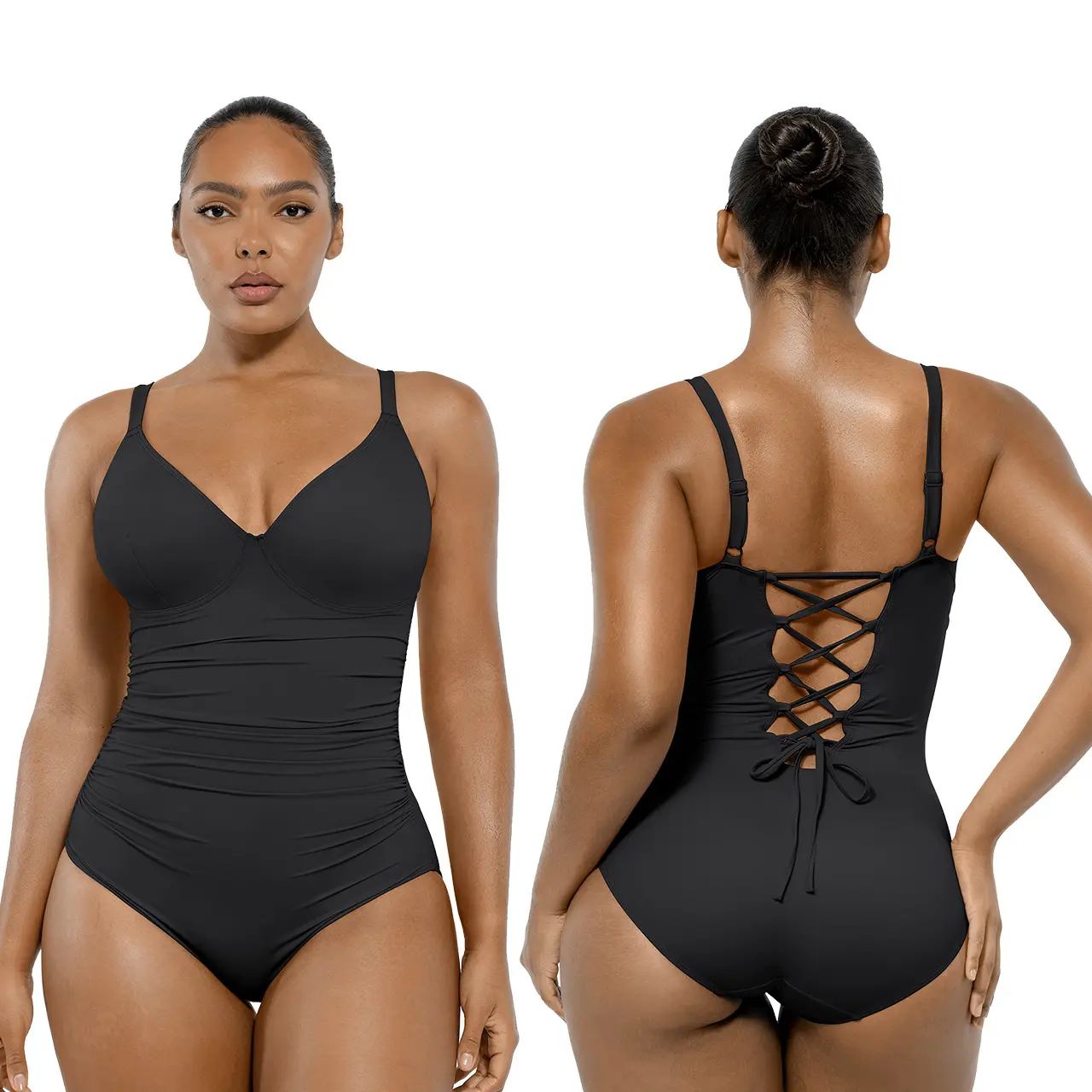 U-Ring Cut Out Shaping Swimsuit