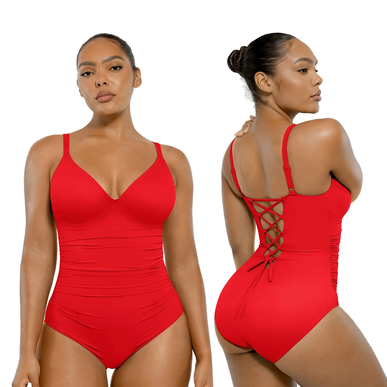 U-Ring Cut Out Shaping Swimsuit