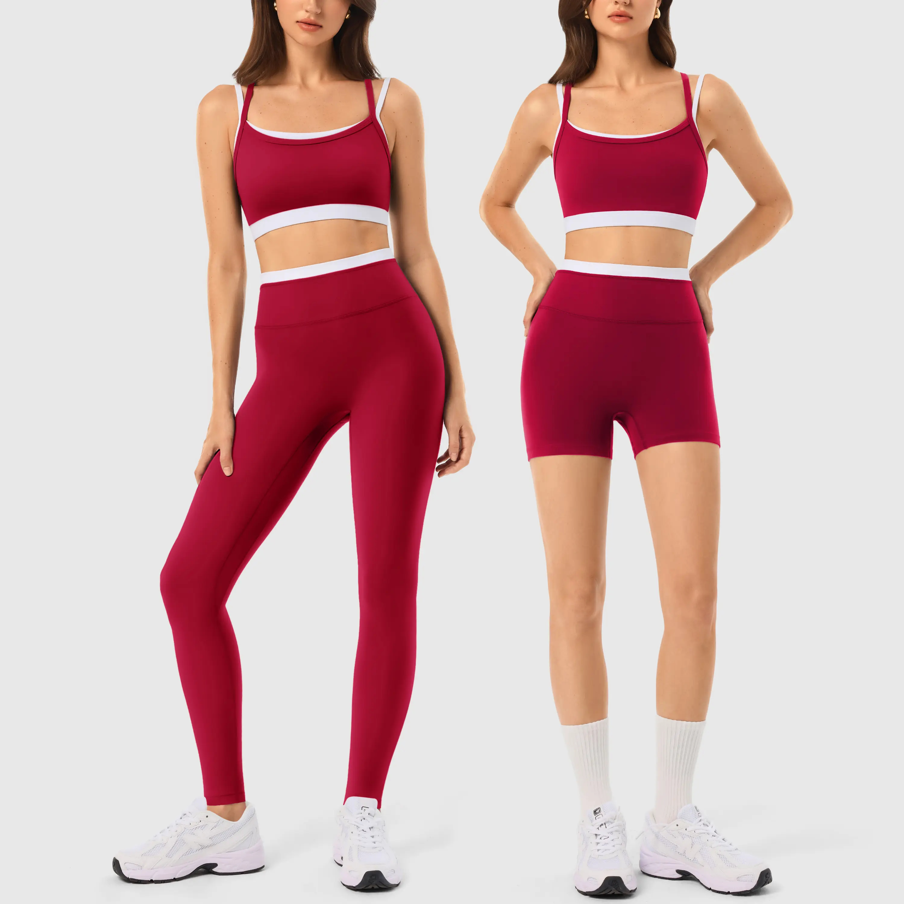 3-Piece Seamless Workout Set with Vest, Shorts & Leggings