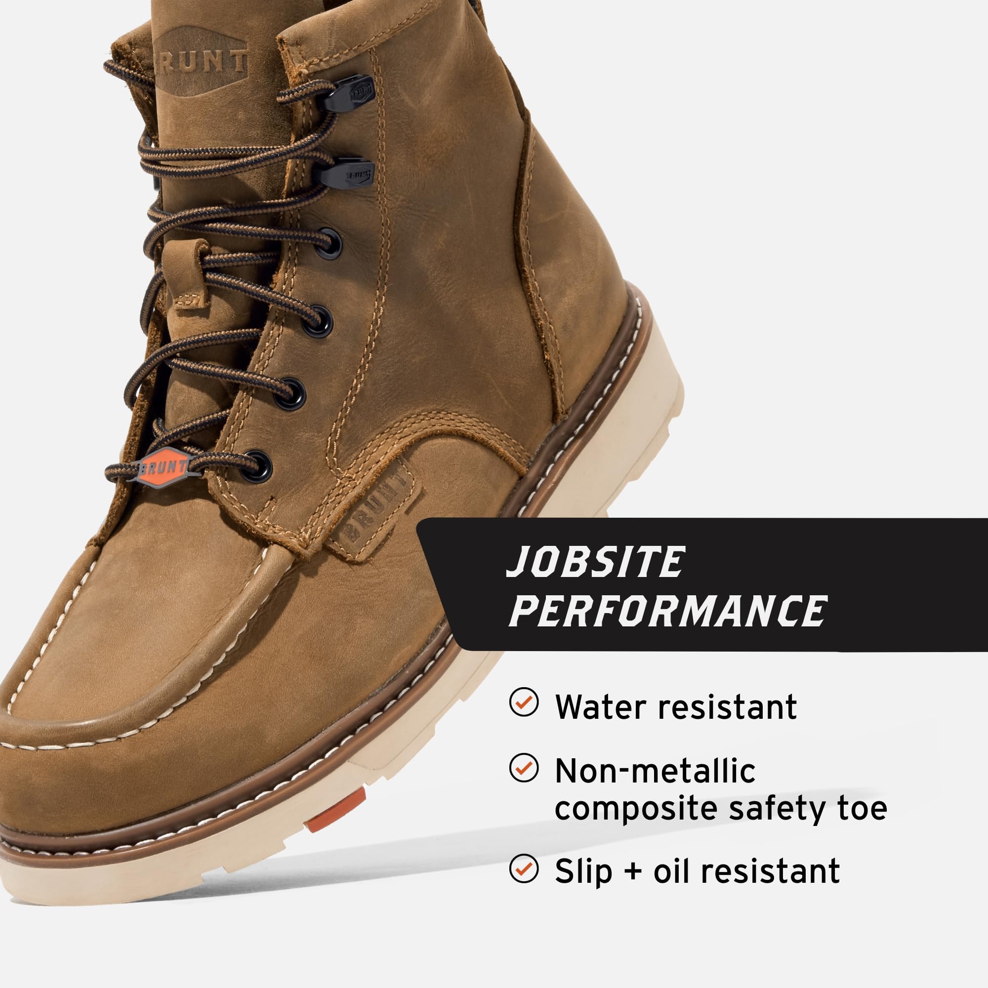6-Inch Safety Toe Wedge Work Boot with Adjustable Width System