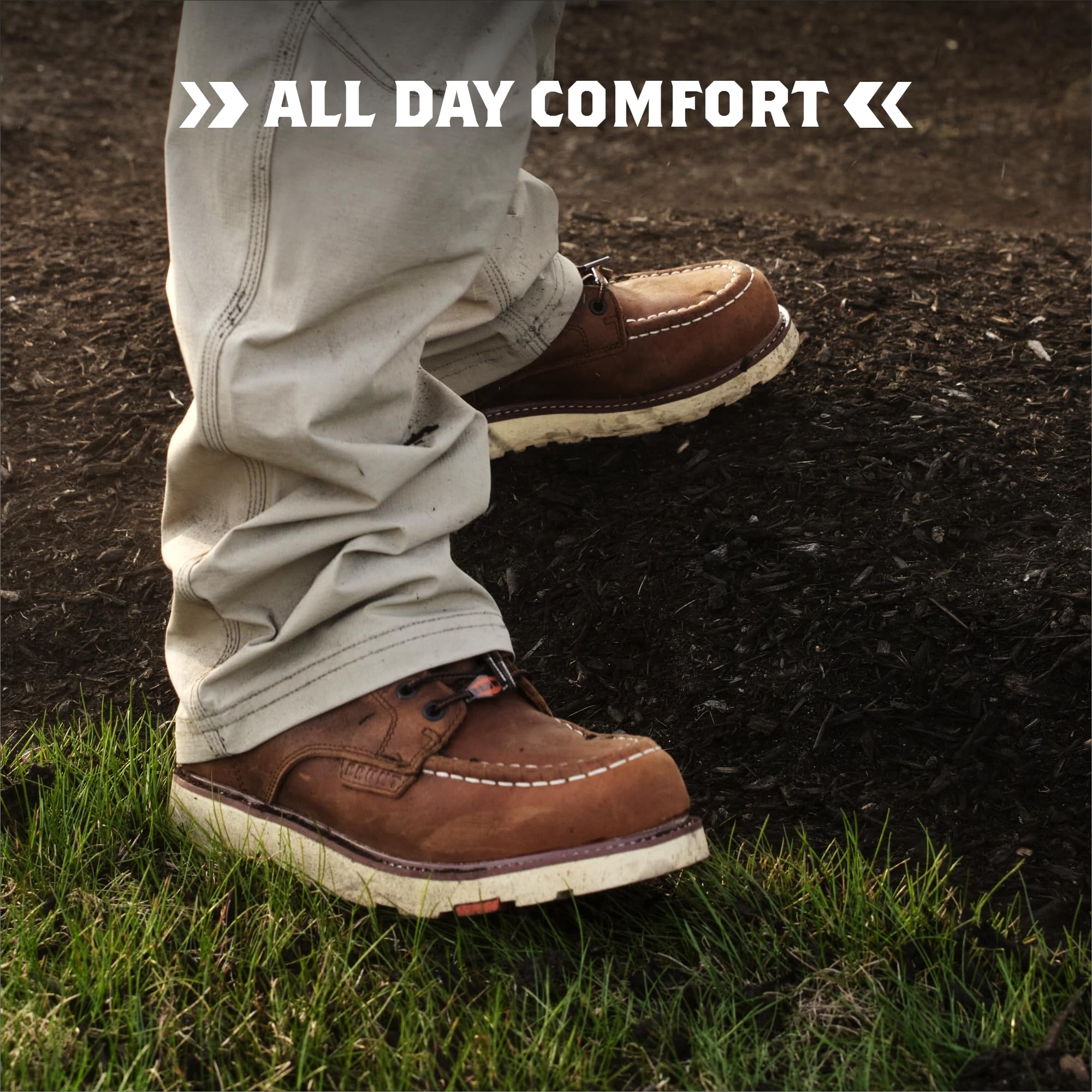 6-Inch Safety Toe Wedge Work Boot with Adjustable Width System
