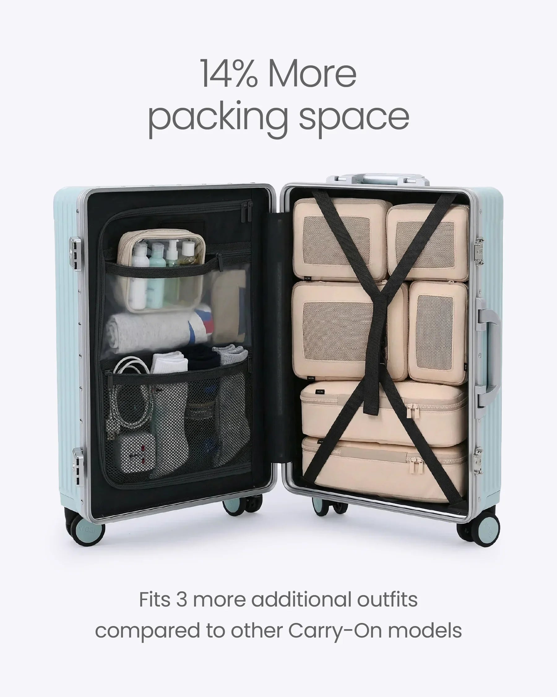All-in-One Smart Carry-On Suitcase with GPS Tracking, Front Laptop Pocket, USB Charger & Cup Holder