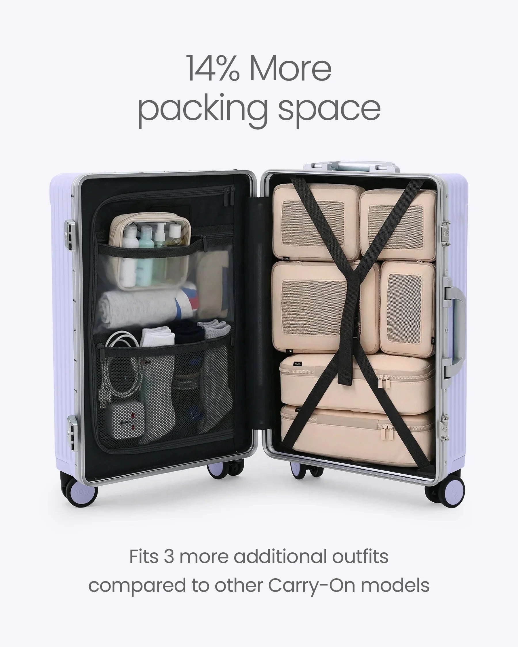 All-in-One Smart Carry-On Suitcase with GPS Tracking, Front Laptop Pocket, USB Charger & Cup Holder