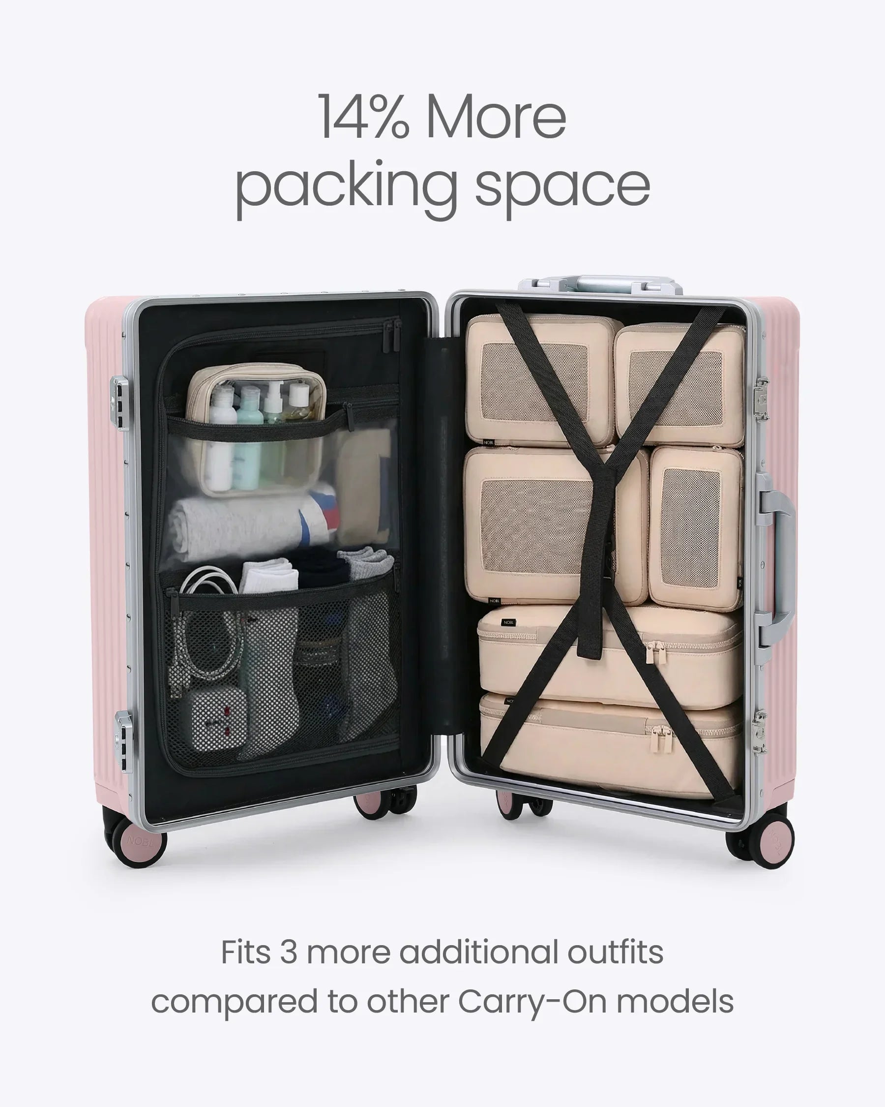 All-in-One Smart Carry-On Suitcase with GPS Tracking, Front Laptop Pocket, USB Charger & Cup Holder
