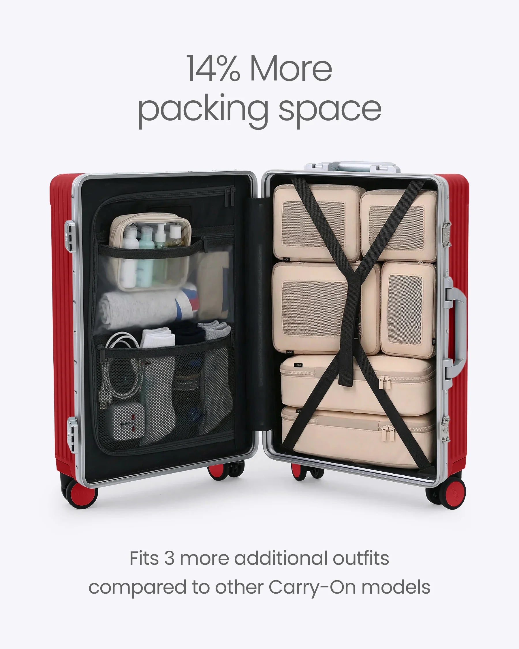 All-in-One Smart Carry-On Suitcase with GPS Tracking, Front Laptop Pocket, USB Charger & Cup Holder