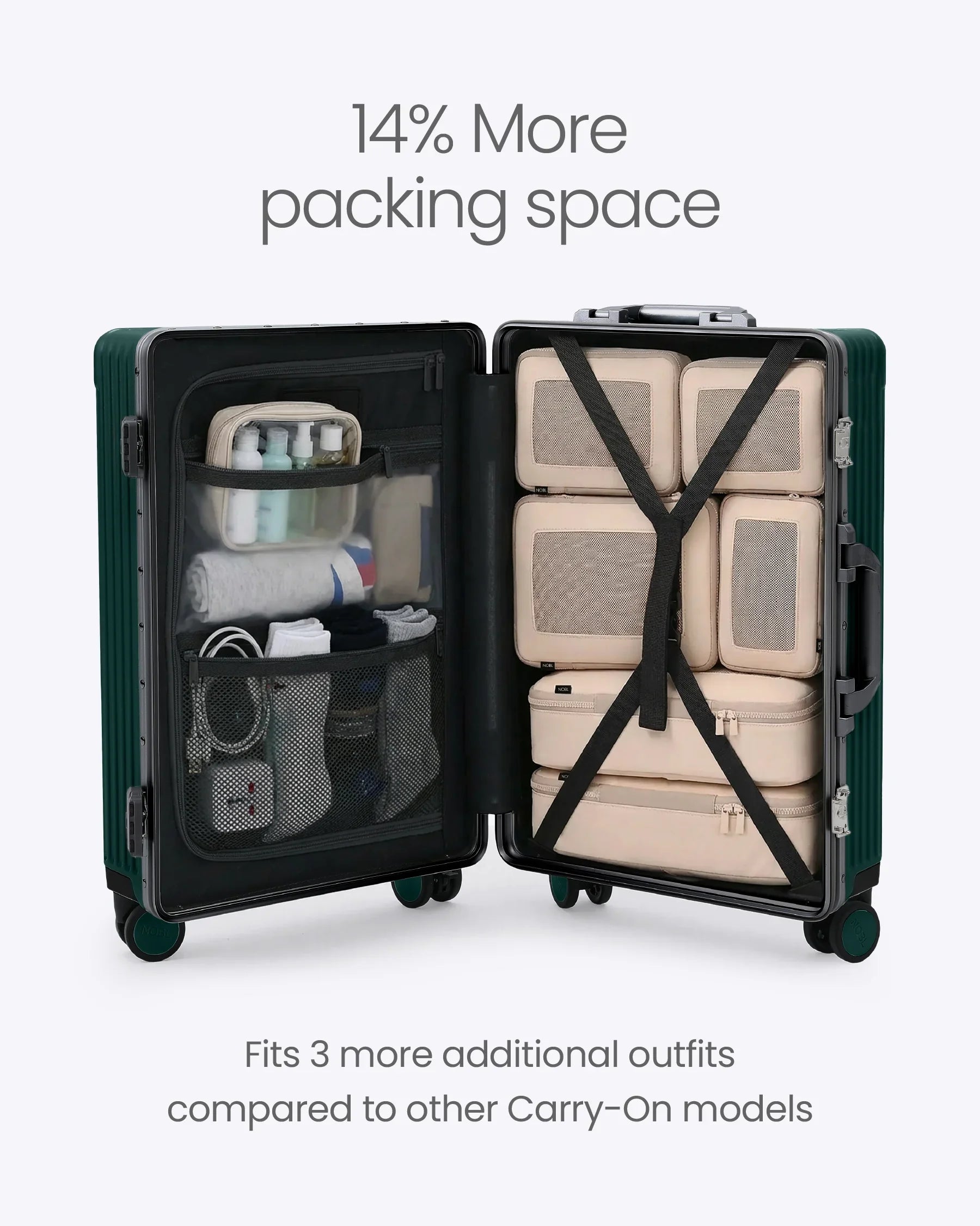 All-in-One Smart Carry-On Suitcase with GPS Tracking, Front Laptop Pocket, USB Charger & Cup Holder