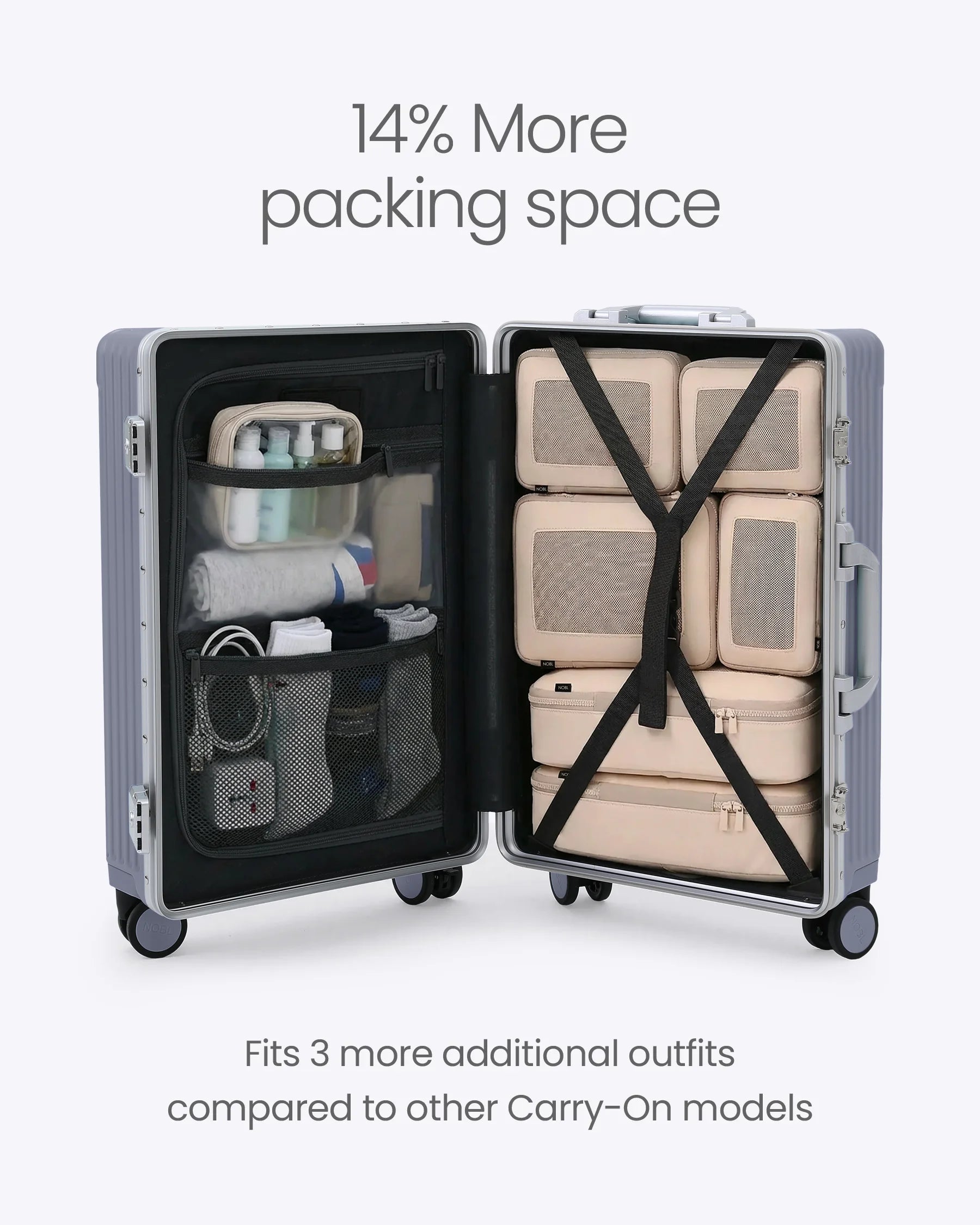 All-in-One Smart Carry-On Suitcase with GPS Tracking, Front Laptop Pocket, USB Charger & Cup Holder