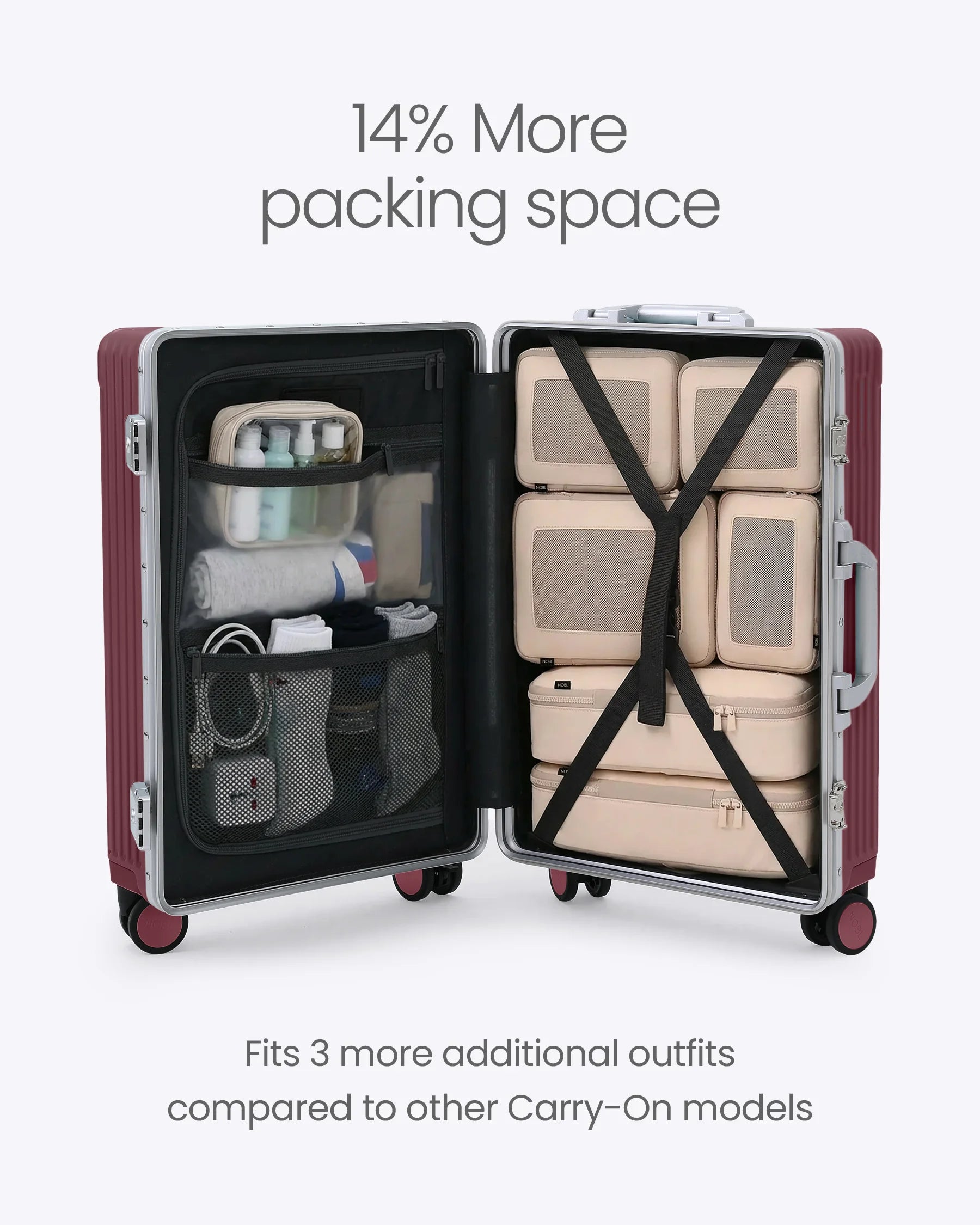 All-in-One Smart Carry-On Suitcase with GPS Tracking, Front Laptop Pocket, USB Charger & Cup Holder
