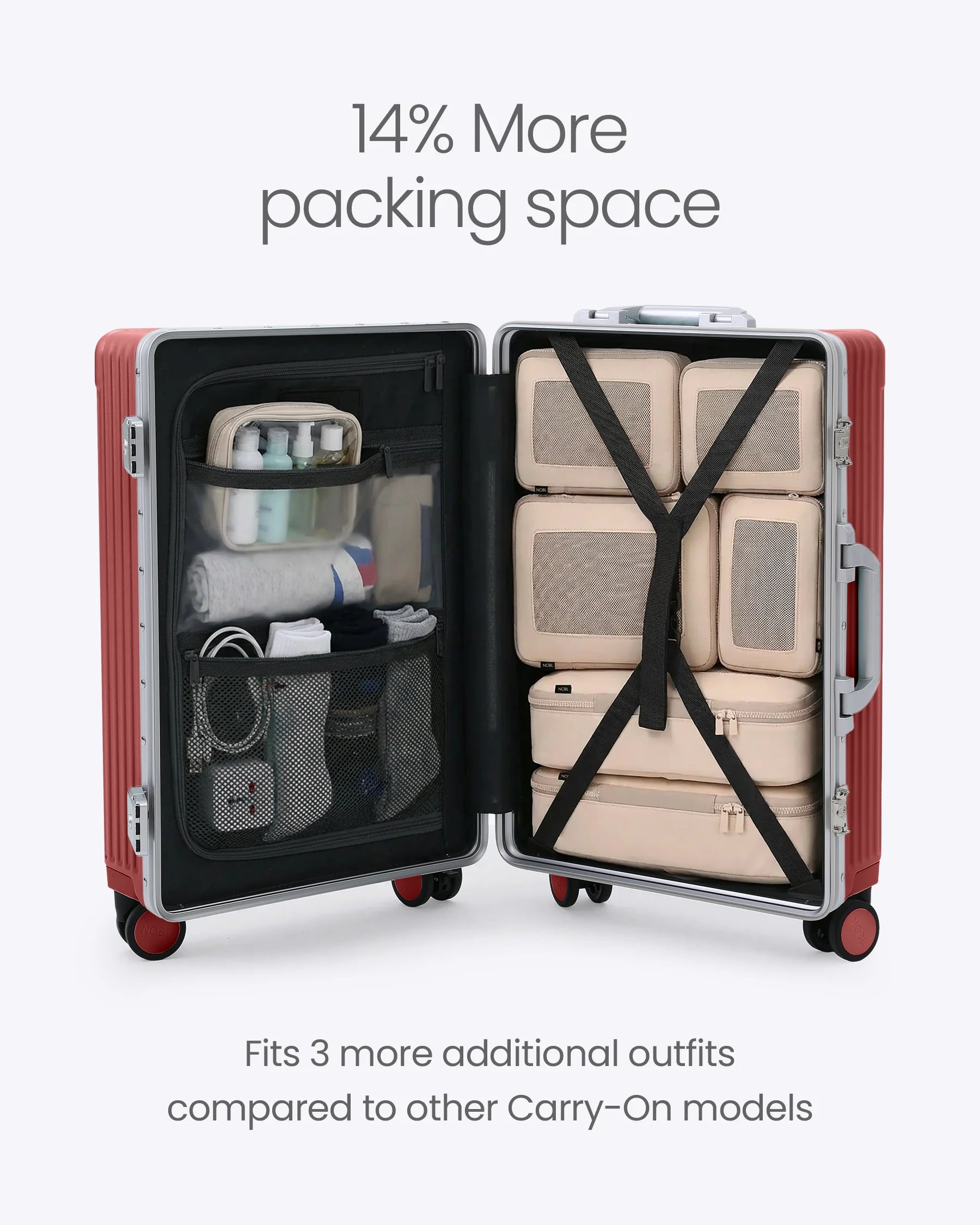 All-in-One Smart Carry-On Suitcase with GPS Tracking, Front Laptop Pocket, USB Charger & Cup Holder