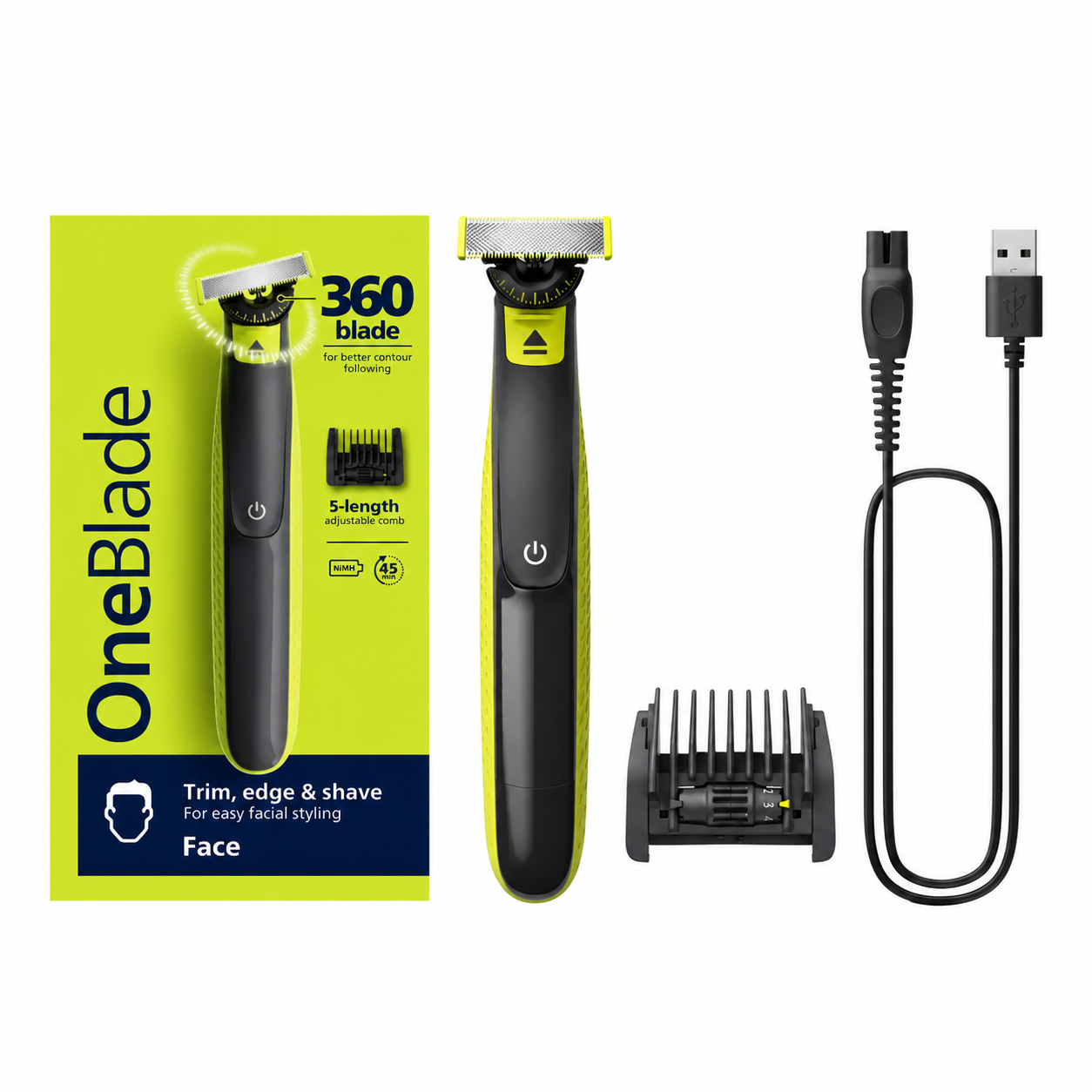 360° Electric Face Trimmer & Shaver