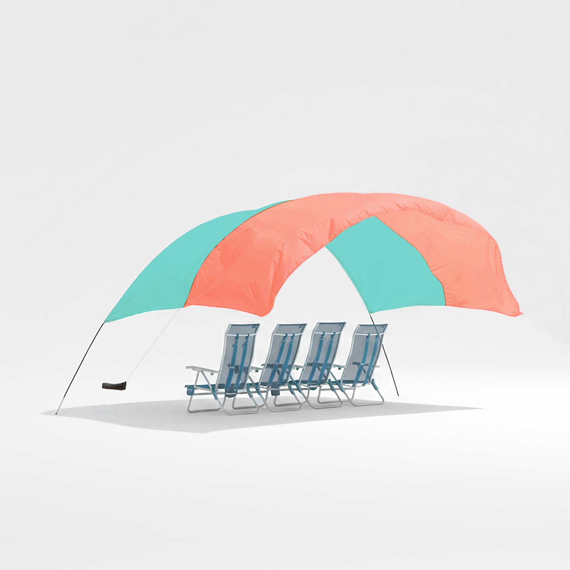 Wind-Assisted Beach Shade Canopy - Lightweight Portable Sun Shelter for Beach, Camping & Park
