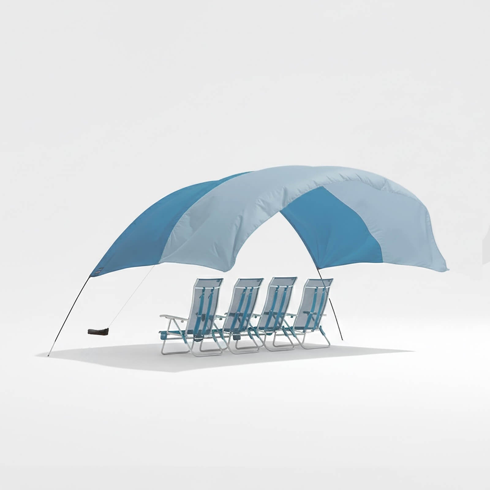 Wind-Assisted Beach Shade Canopy - Lightweight Portable Sun Shelter for Beach, Camping & Park