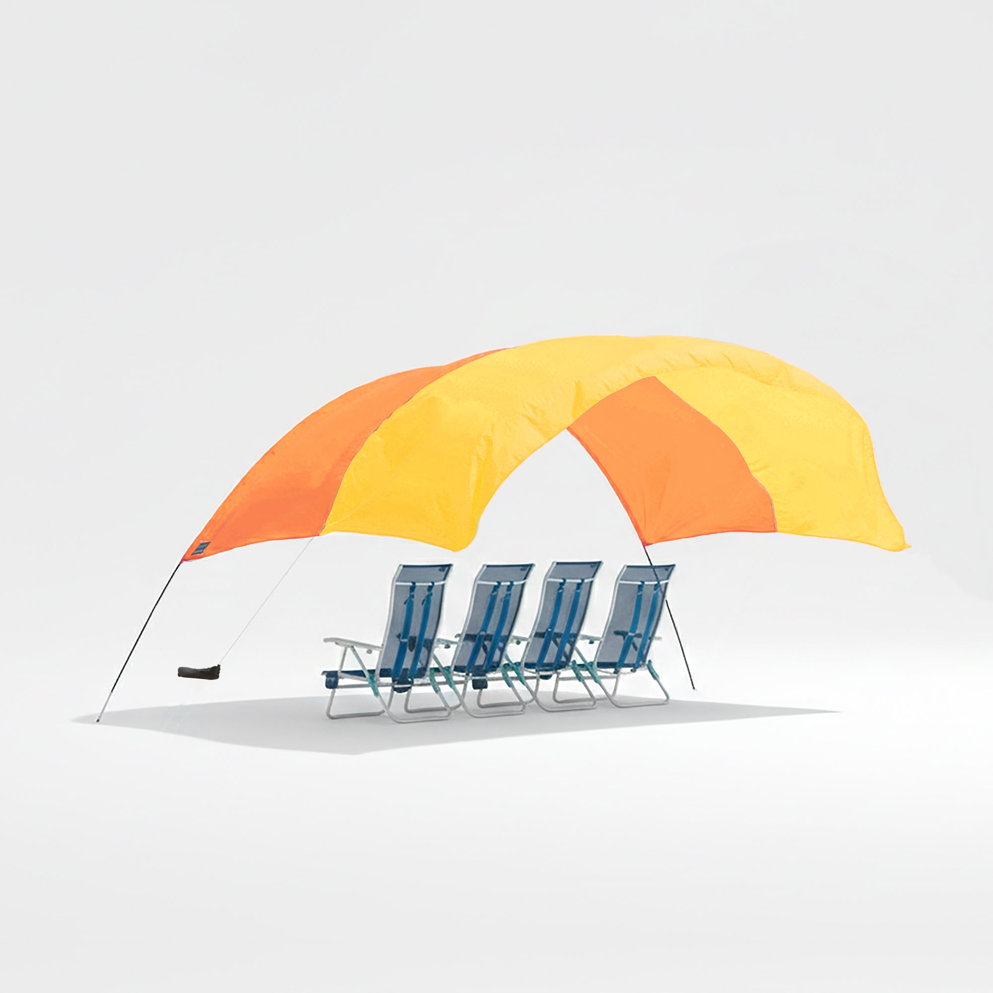 Wind-Assisted Beach Shade Canopy - Lightweight Portable Sun Shelter for Beach, Camping & Park