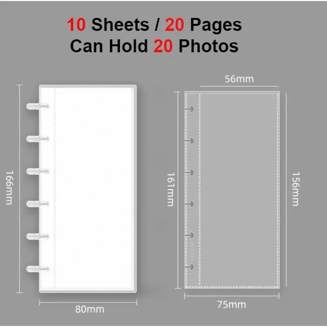 Clear Photo Booth Frame Album for 2x6 Photos, 20 Pages