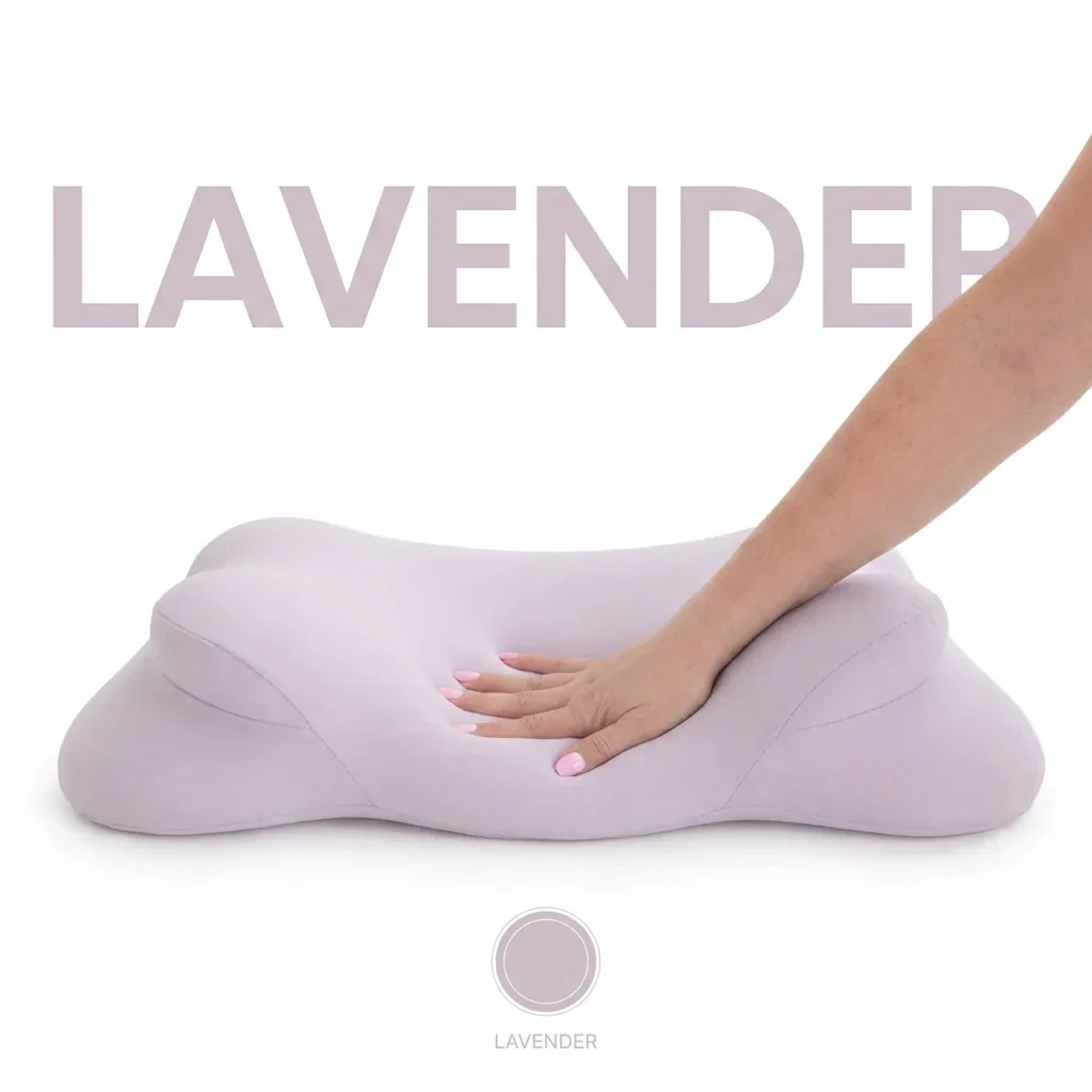 Ergonomic Memory Foam Pillow - Cervical Neck Support Pillow for Side & Back Sleepers, Breathable